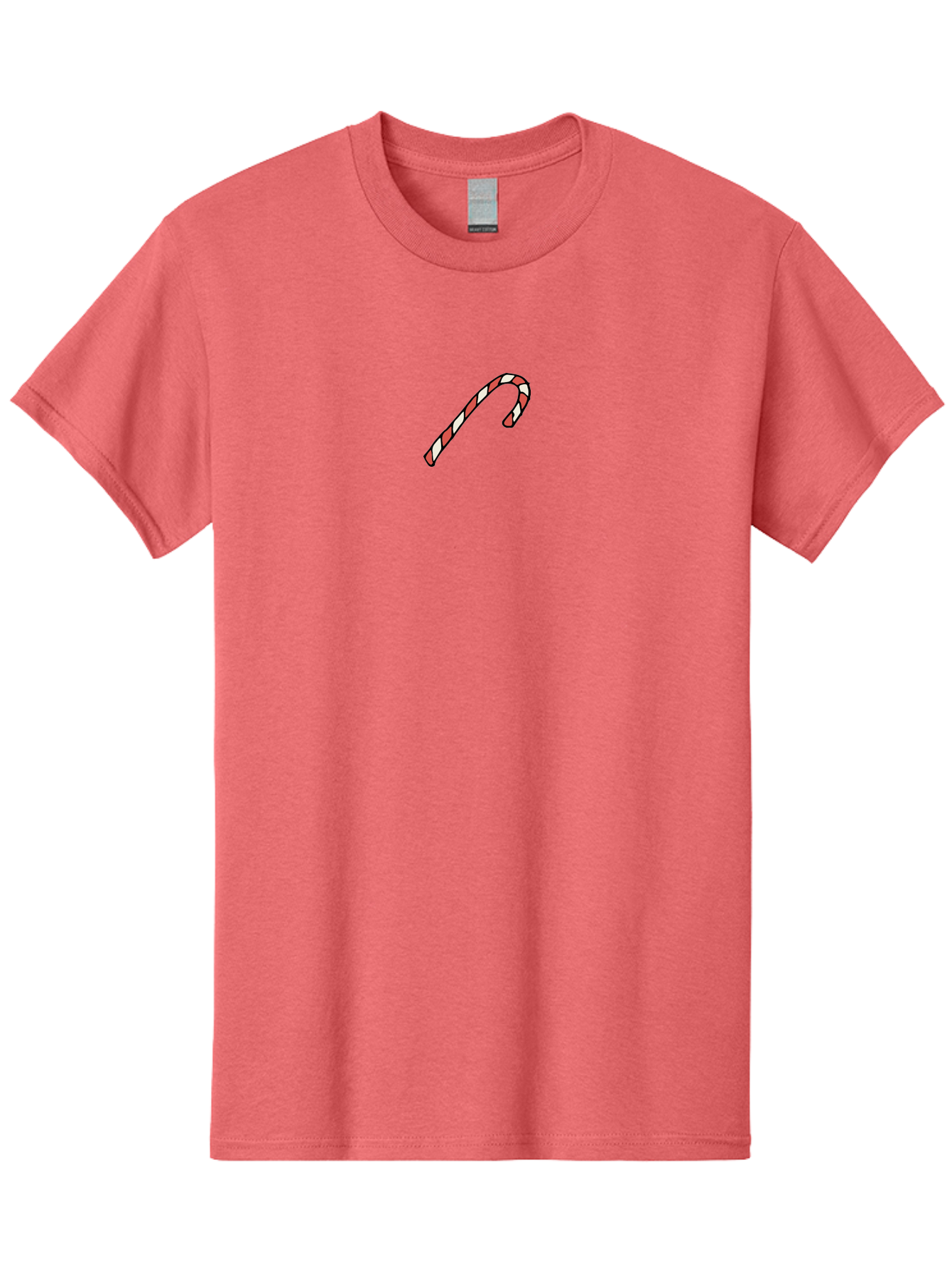 Candy-Cane Men'S Graphic Tee, 100% Cotton, Comfortable Casual Summer Wear, Machine Washable, Candy Cane, Red And White Stripes, Festive Treat, Holiday Season, Christmas Symbol, Sweet Indulgence, Peppermint Flavor -  Aaa785