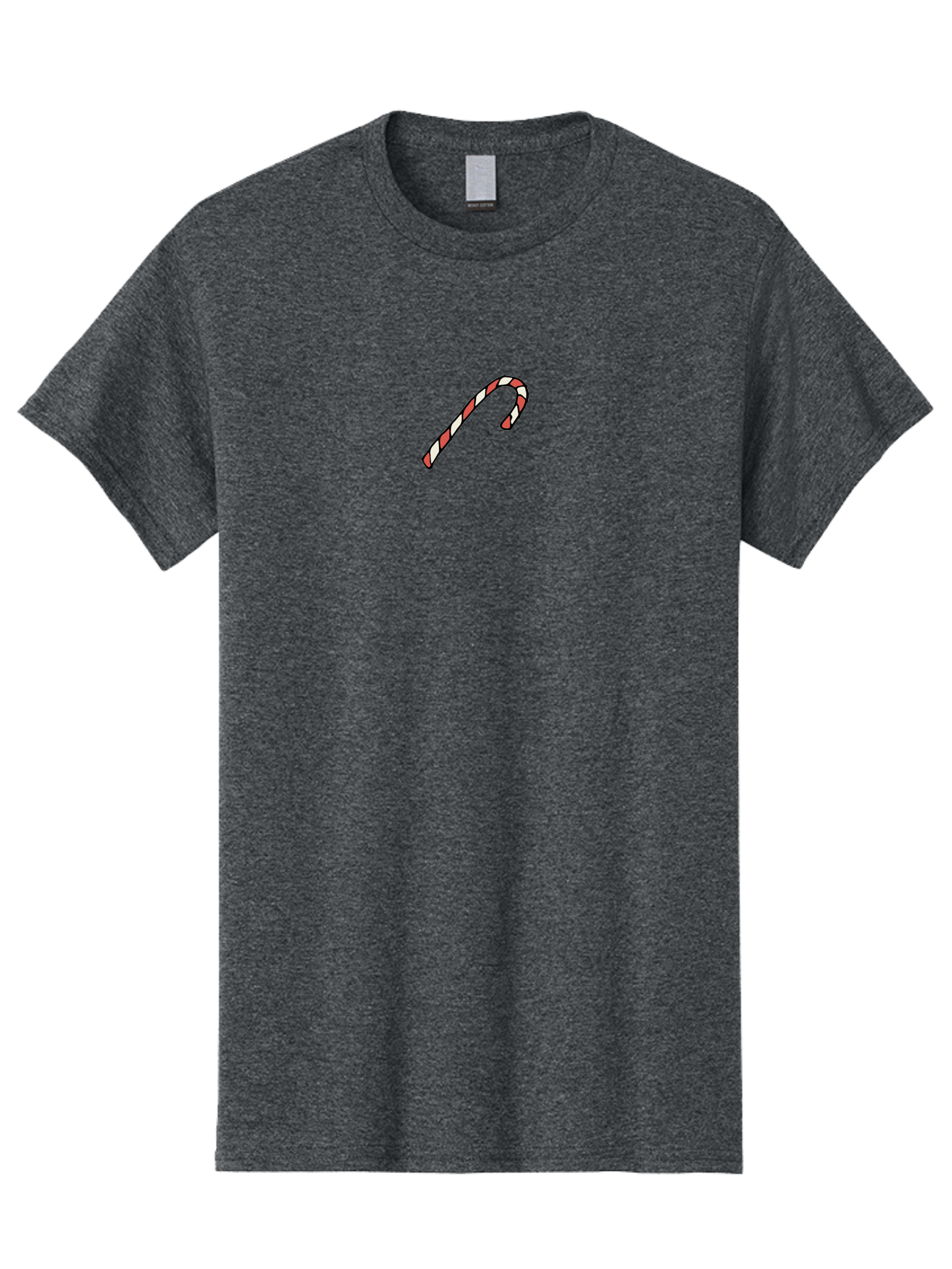 Candy-Cane Men'S Graphic Tee, 100% Cotton, Comfortable Casual Summer Wear, Machine Washable, Candy Cane, Red And White Stripes, Festive Treat, Holiday Season, Christmas Symbol, Sweet Indulgence, Peppermint Flavor -  Aaa785