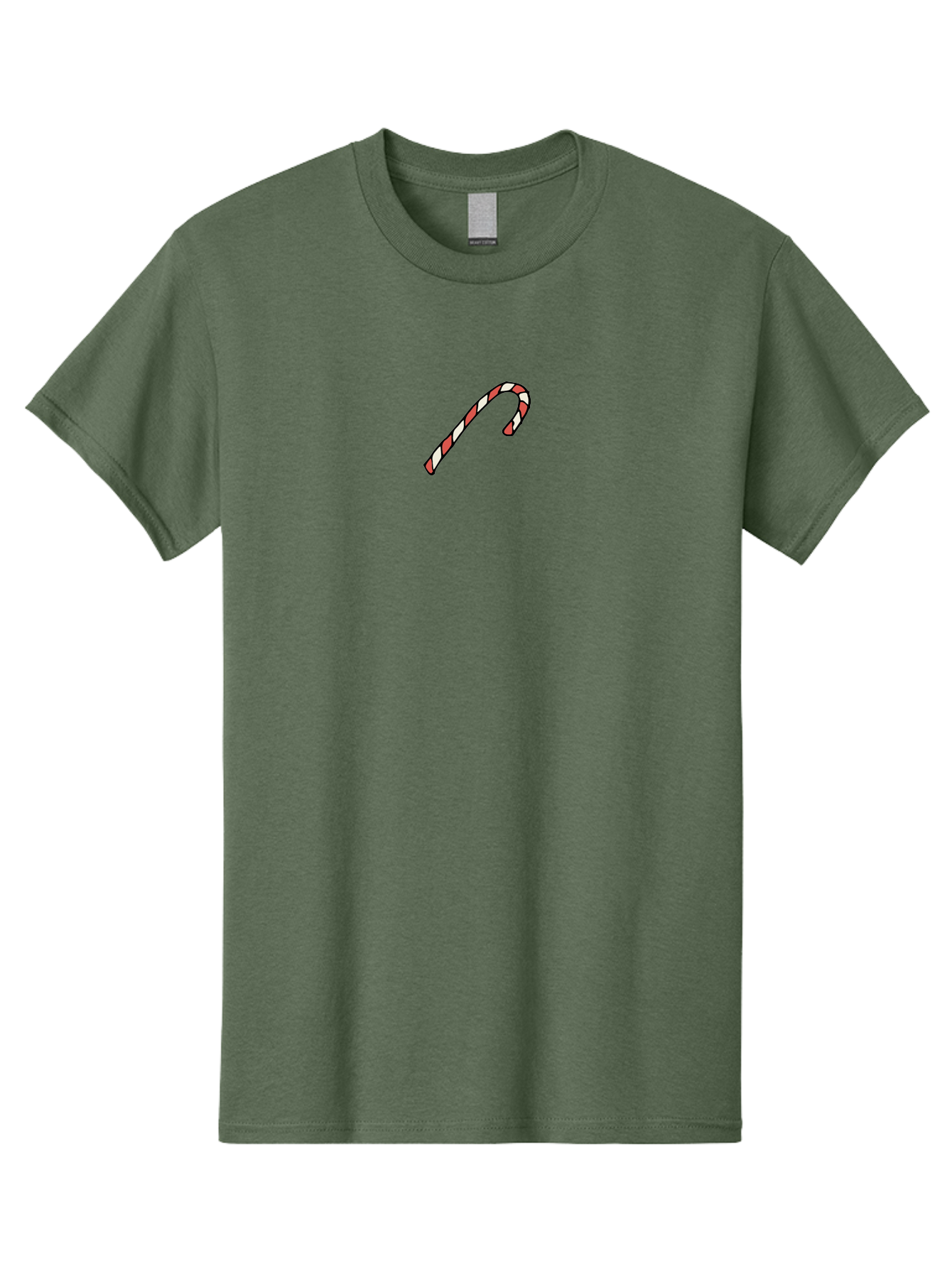 Candy-Cane Men'S Graphic Tee, 100% Cotton, Comfortable Casual Summer Wear, Machine Washable, Candy Cane, Red And White Stripes, Festive Treat, Holiday Season, Christmas Symbol, Sweet Indulgence, Peppermint Flavor -  Aaa785