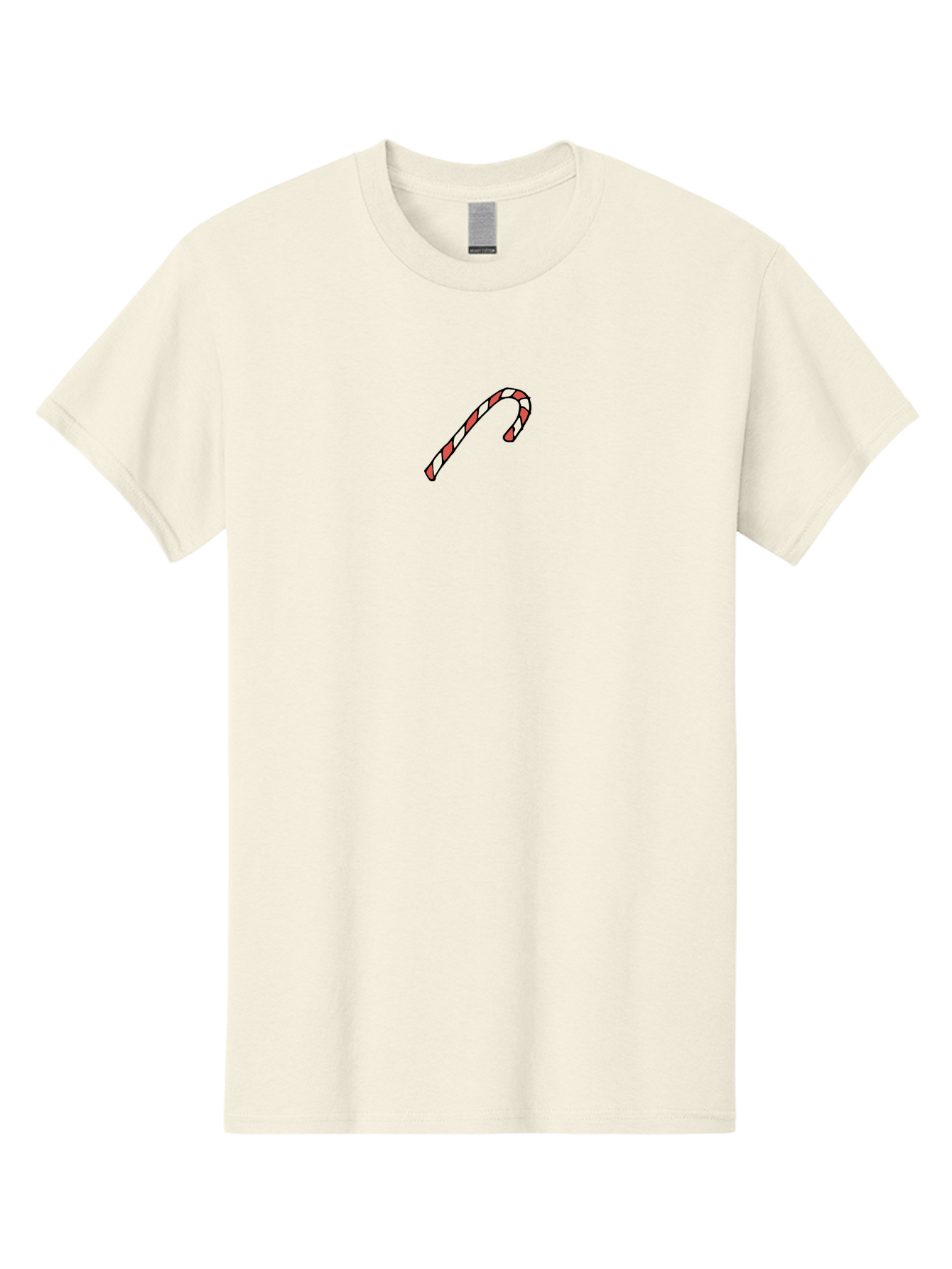 Candy-Cane Men'S Graphic Tee, 100% Cotton, Comfortable Casual Summer Wear, Machine Washable, Candy Cane, Red And White Stripes, Festive Treat, Holiday Season, Christmas Symbol, Sweet Indulgence, Peppermint Flavor -  Aaa785