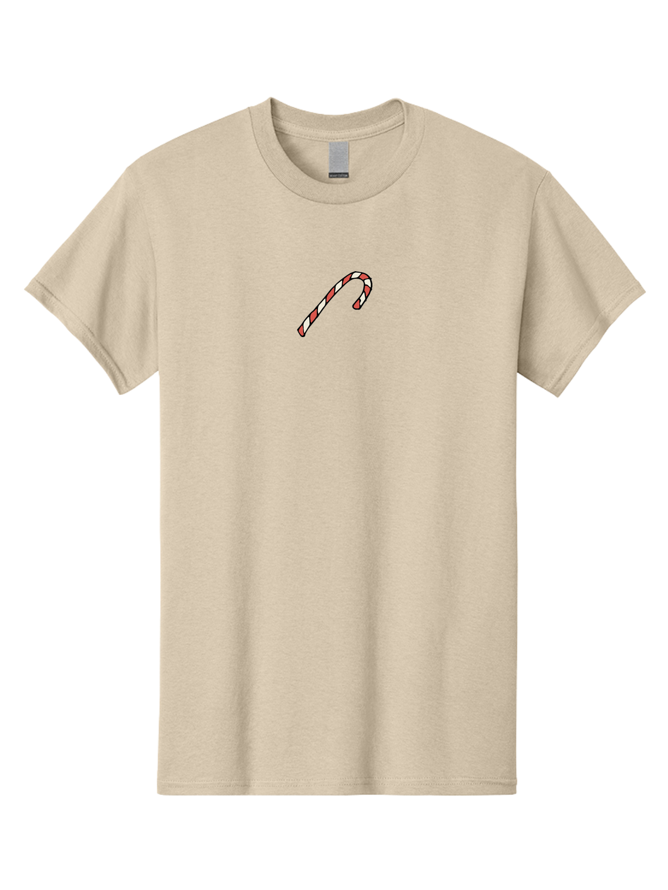Candy-Cane Men'S Graphic Tee, 100% Cotton, Comfortable Casual Summer Wear, Machine Washable, Candy Cane, Red And White Stripes, Festive Treat, Holiday Season, Christmas Symbol, Sweet Indulgence, Peppermint Flavor -  Aaa785