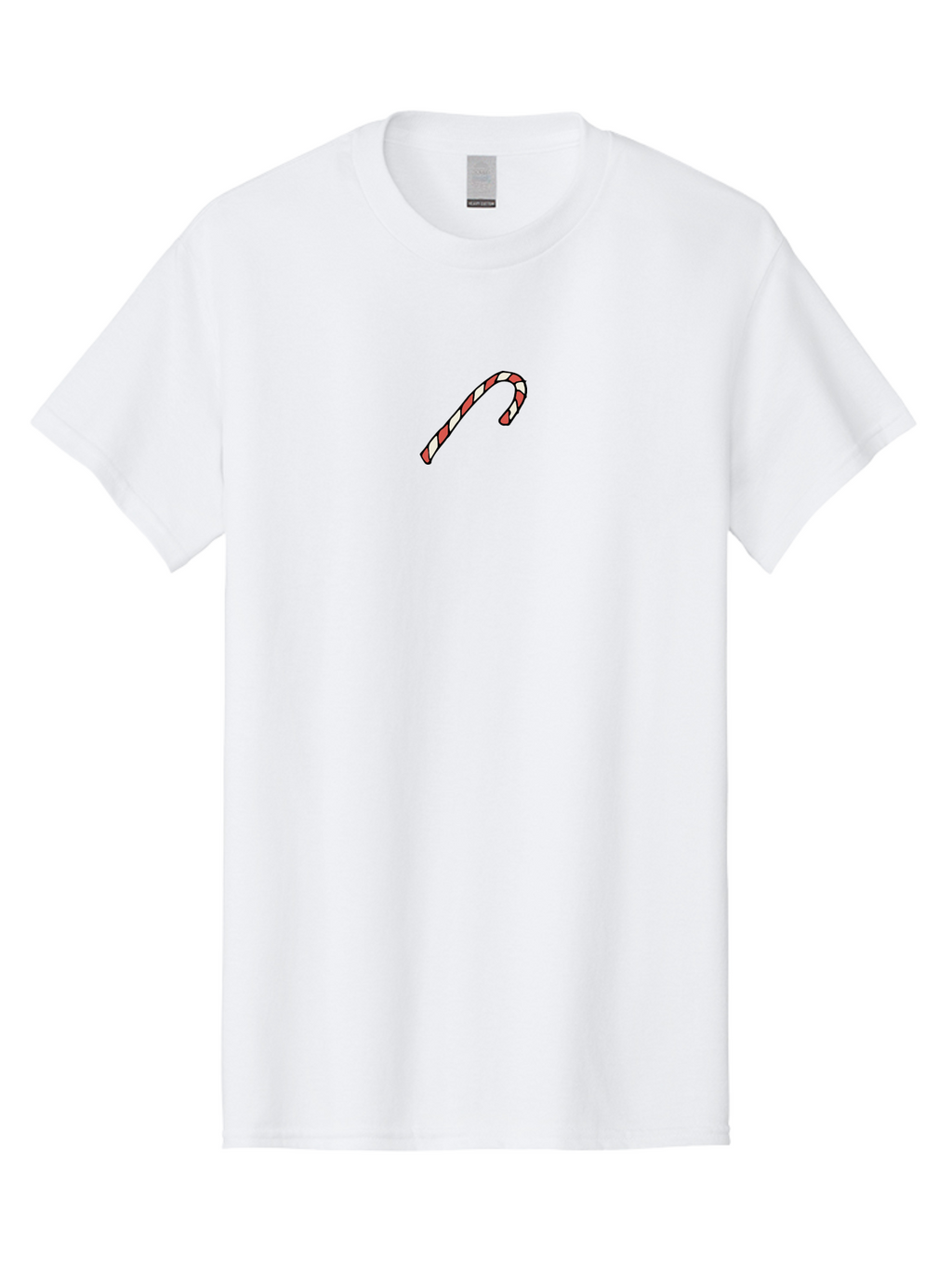 Candy-Cane Men'S Graphic Tee, 100% Cotton, Comfortable Casual Summer Wear, Machine Washable, Candy Cane, Red And White Stripes, Festive Treat, Holiday Season, Christmas Symbol, Sweet Indulgence, Peppermint Flavor -  Aaa785