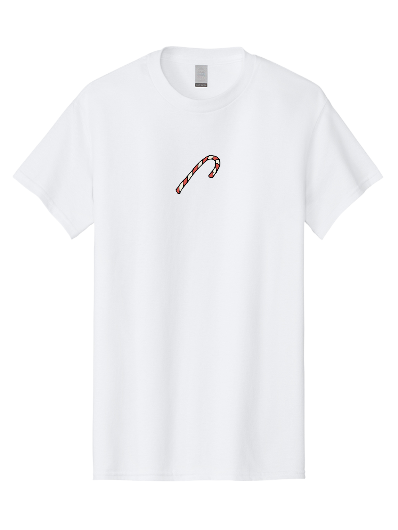 Candy-Cane Men'S Graphic Tee, 100% Cotton, Comfortable Casual Summer Wear, Machine Washable, Candy Cane, Red And White Stripes, Festive Treat, Holiday Season, Christmas Symbol, Sweet Indulgence, Peppermint Flavor -  Aaa785