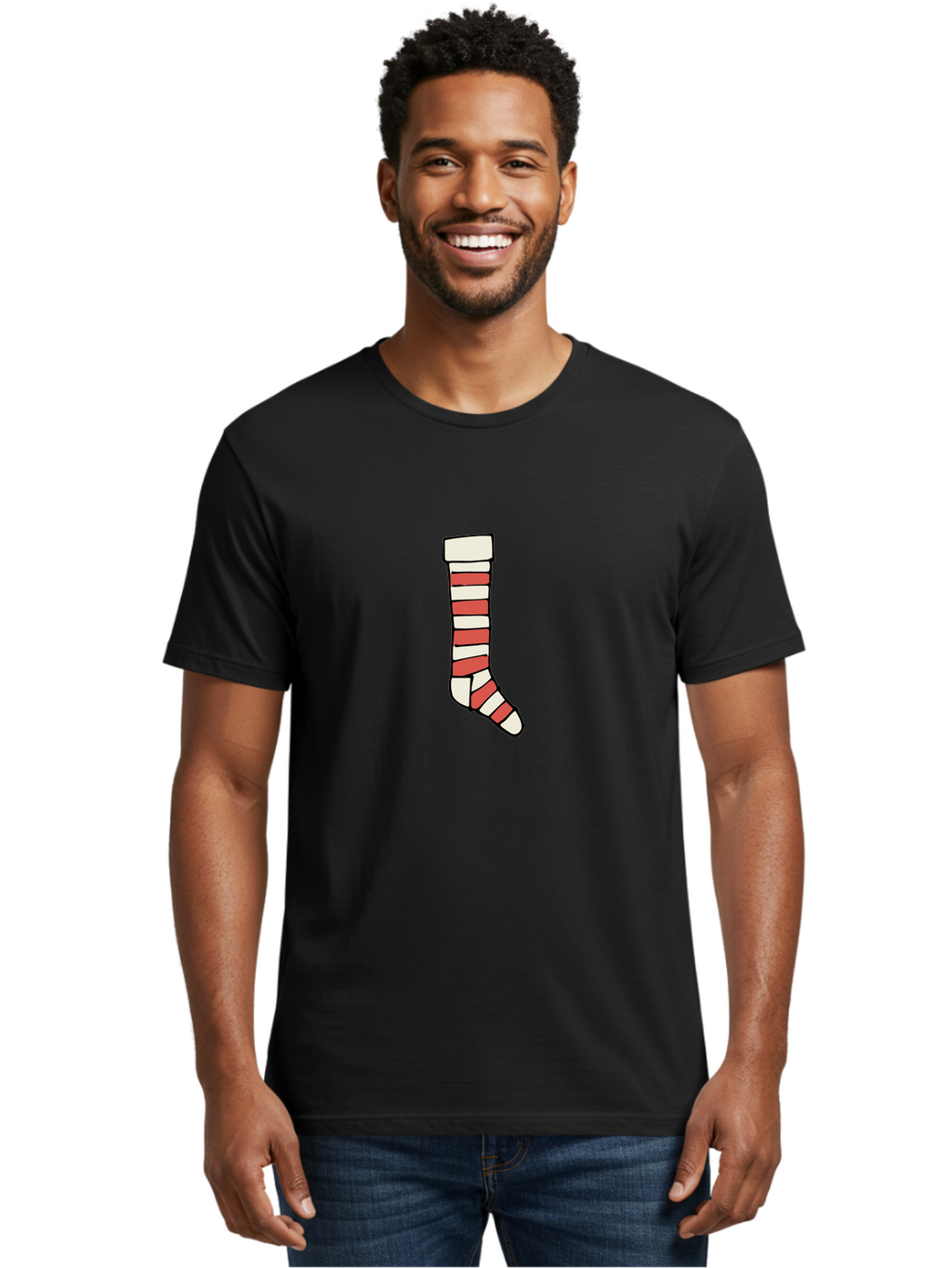 Cast Men'S Graphic Tee, 100% Cotton, Comfortable Casual Summer Wear, Machine Washable, Injured Leg, Broken Bone, Medical Care, Red And White Cast, Orthopedic Treatment, Fracture Recovery, Injured Limb -  Aaa790
