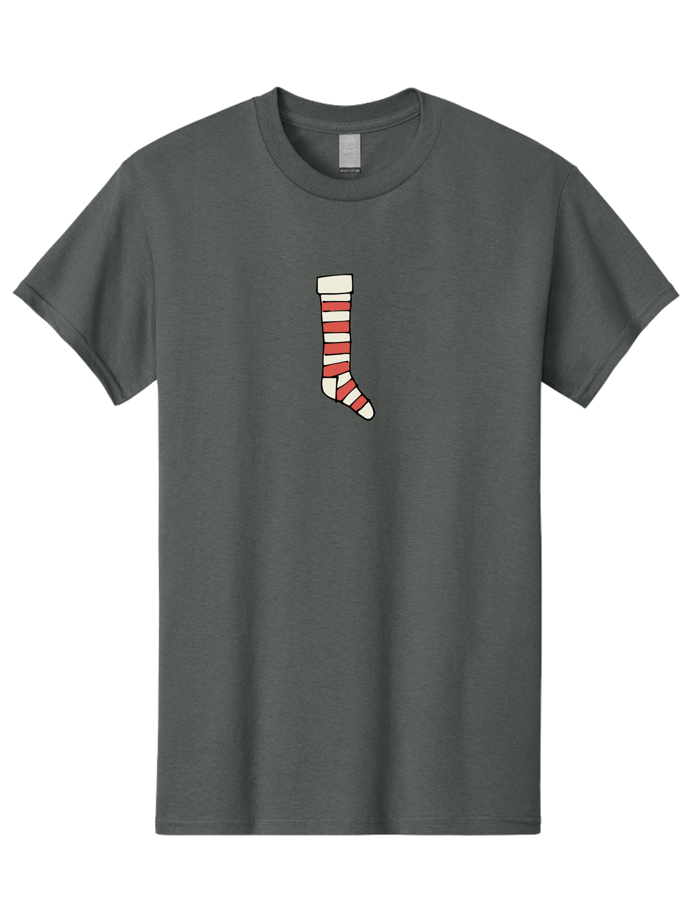 Cast Men'S Graphic Tee, 100% Cotton, Comfortable Casual Summer Wear, Machine Washable, Injured Leg, Broken Bone, Medical Care, Red And White Cast, Orthopedic Treatment, Fracture Recovery, Injured Limb -  Aaa790