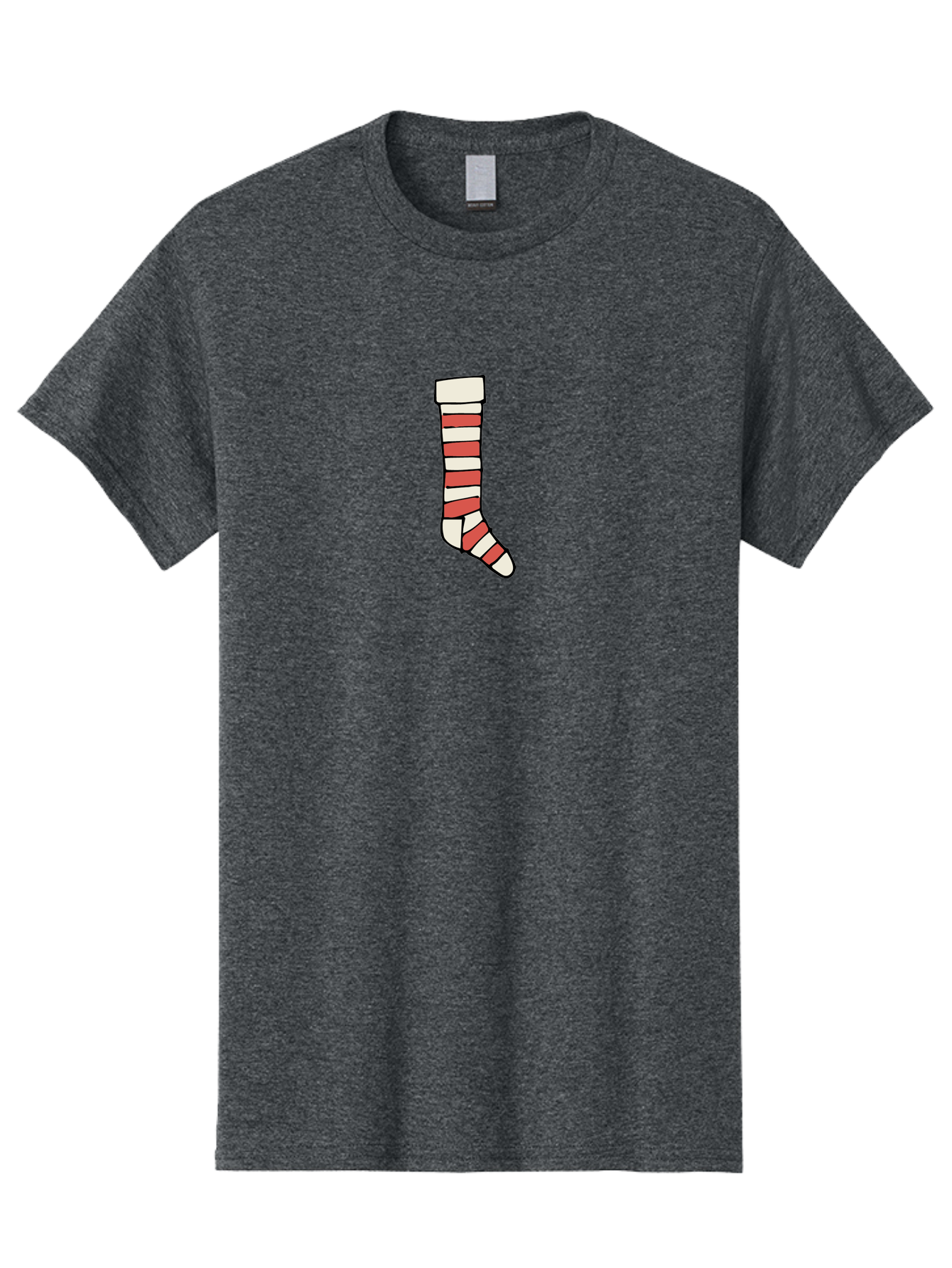 Cast Men'S Graphic Tee, 100% Cotton, Comfortable Casual Summer Wear, Machine Washable, Injured Leg, Broken Bone, Medical Care, Red And White Cast, Orthopedic Treatment, Fracture Recovery, Injured Limb -  Aaa790