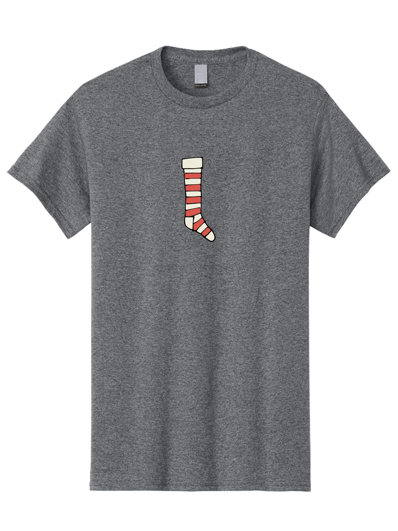 Cast Men'S Graphic Tee, 100% Cotton, Comfortable Casual Summer Wear, Machine Washable, Injured Leg, Broken Bone, Medical Care, Red And White Cast, Orthopedic Treatment, Fracture Recovery, Injured Limb -  Aaa790