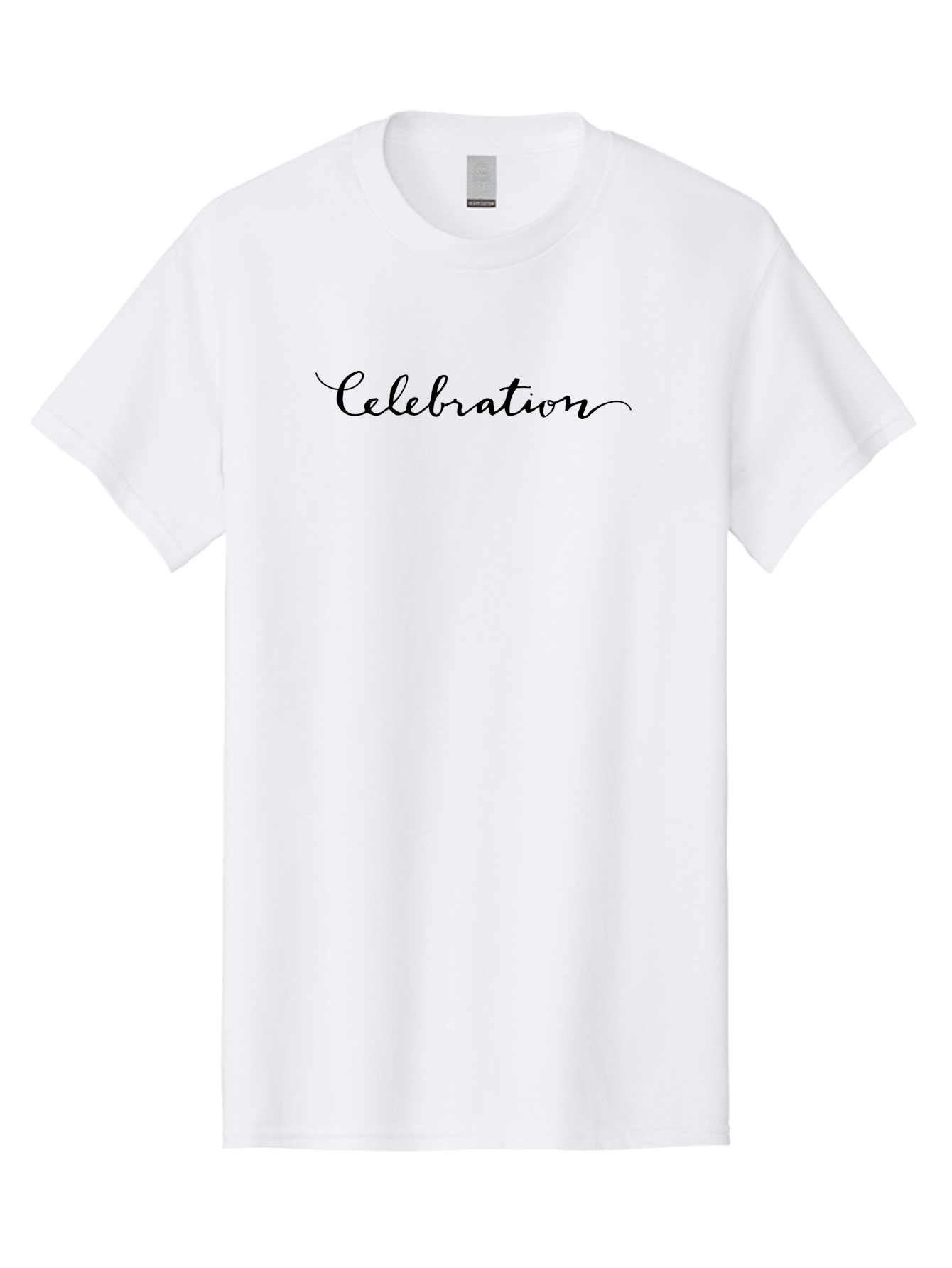 Celebration-1 Men'S Graphic Tee, 100% Cotton, Comfortable Casual Summer Wear, Machine Washable, Celebration Theme, Party Invitation, Elegant Script, Black Cursive Text, Festive Atmosphere, Special Occasion, Luxury Design, Stylish Font -  Aaa791