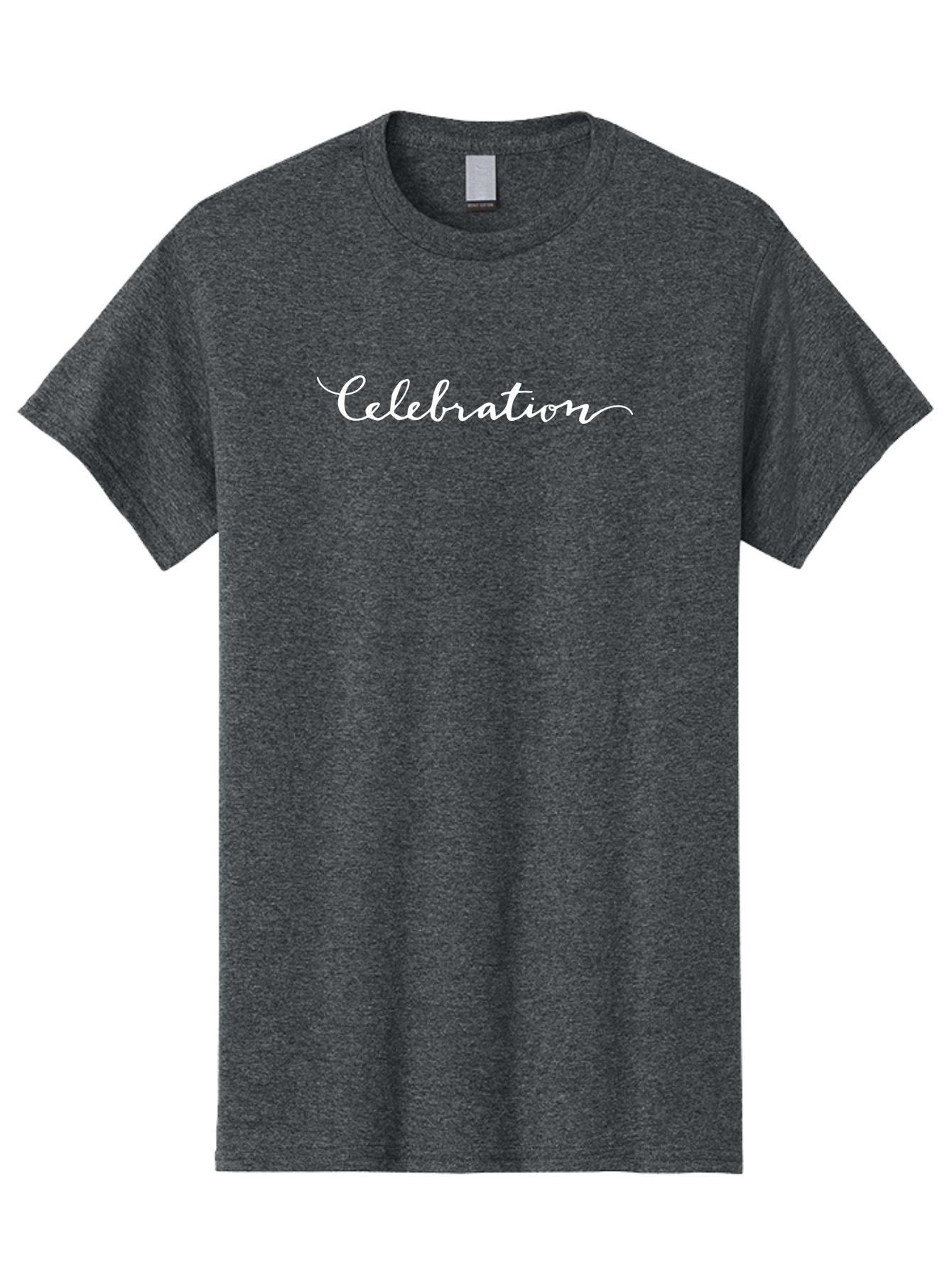 Celebration Men'S Graphic Tee, 100% Cotton, Comfortable Casual Summer Wear, Machine Washable, Party, Festive Atmosphere, Joyful Occasion, Celebration Text, White Cursive Font, Elegant Script -  Aaa792