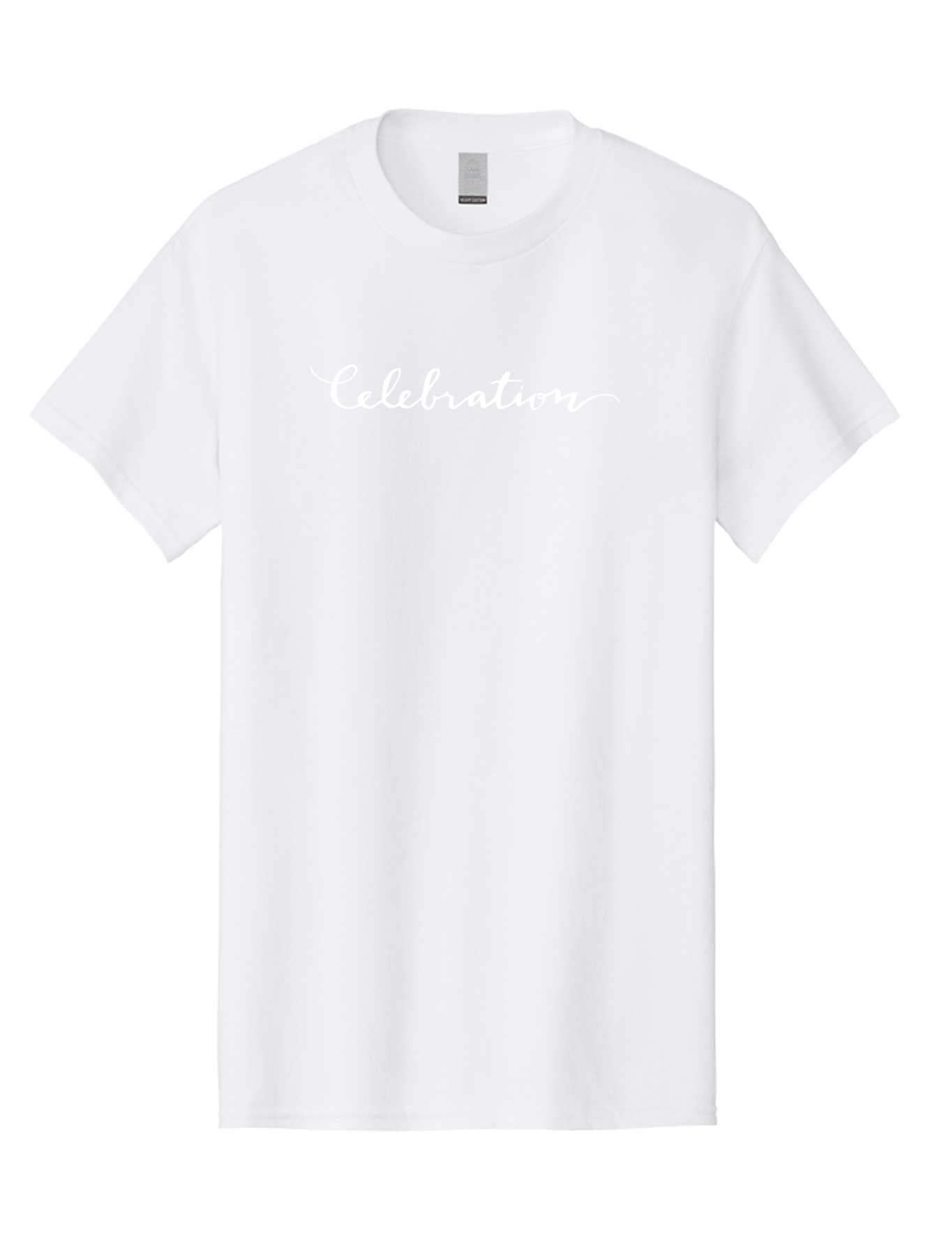Celebration Men'S Graphic Tee, 100% Cotton, Comfortable Casual Summer Wear, Machine Washable, Party, Festive Atmosphere, Joyful Occasion, Celebration Text, White Cursive Font, Elegant Script -  Aaa792