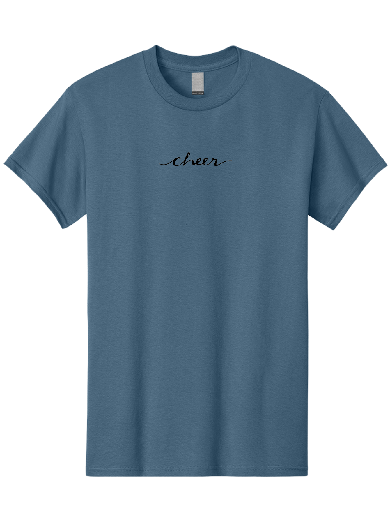 Cheer-4 Men'S Graphic Tee, 100% Cotton, Comfortable Casual Summer Wear, Machine Washable, Cheerleading Spirit, Motivational Quote, Cursive Text, Inspirational Phrase, Positive Vibes, Typography Art, Cheer Text -  Aaa796