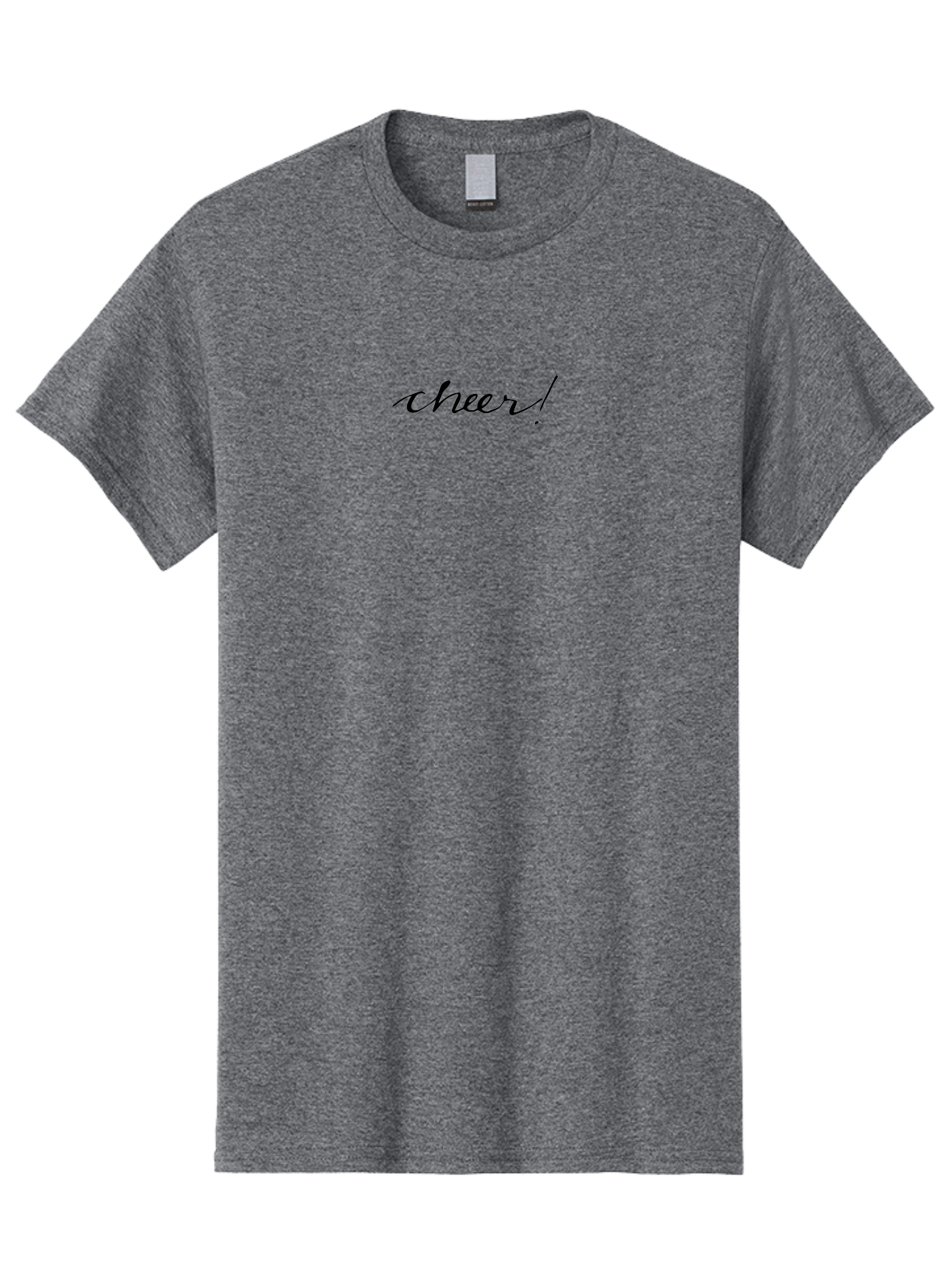 Cheer-5 Men'S Graphic Tee, 100% Cotton, Comfortable Casual Summer Wear, Machine Washable, Cheerful Vibes, Motivational Quote, Positive Message, Uplifting Text, Inspirational Words, Energetic Phrase, Cursive Script -  Aaa797