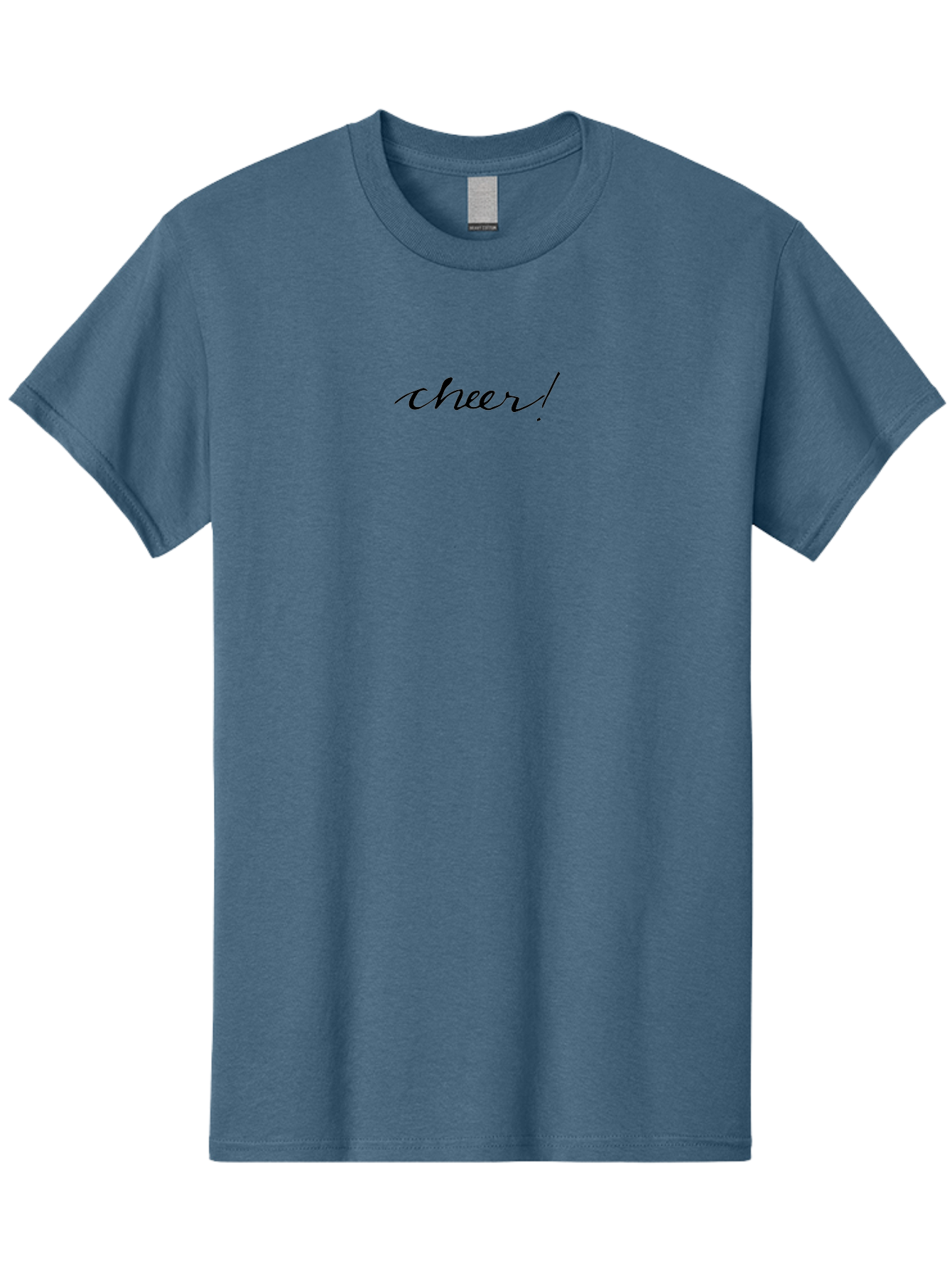 Cheer-5 Men'S Graphic Tee, 100% Cotton, Comfortable Casual Summer Wear, Machine Washable, Cheerful Vibes, Motivational Quote, Positive Message, Uplifting Text, Inspirational Words, Energetic Phrase, Cursive Script -  Aaa797
