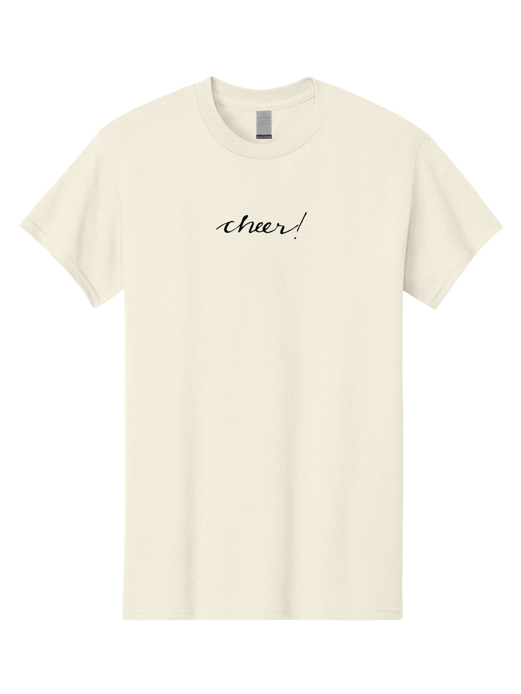 Cheer-5 Men'S Graphic Tee, 100% Cotton, Comfortable Casual Summer Wear, Machine Washable, Cheerful Vibes, Motivational Quote, Positive Message, Uplifting Text, Inspirational Words, Energetic Phrase, Cursive Script -  Aaa797