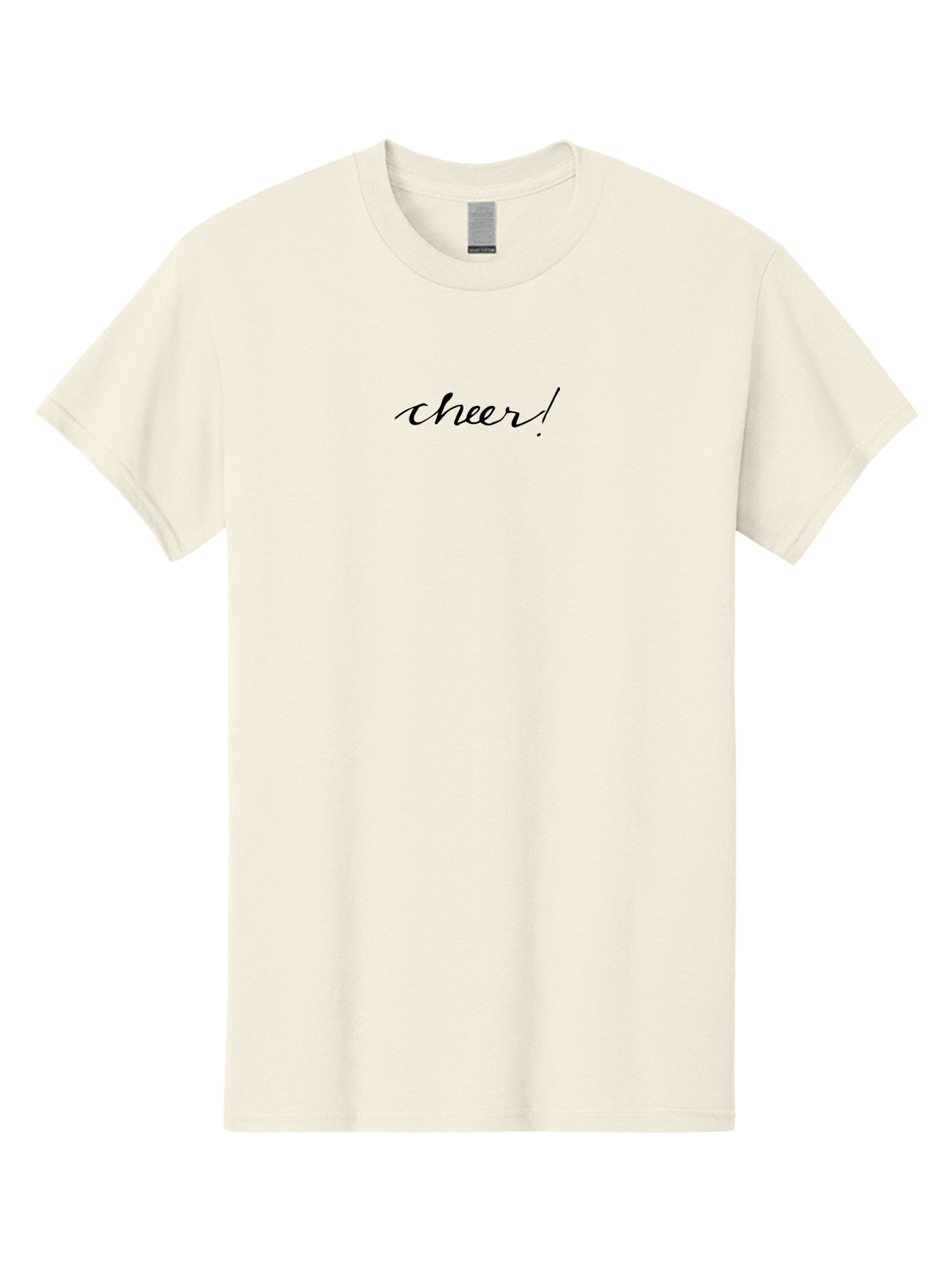 Cheer-5 Men'S Graphic Tee, 100% Cotton, Comfortable Casual Summer Wear, Machine Washable, Cheerful Vibes, Motivational Quote, Positive Message, Uplifting Text, Inspirational Words, Energetic Phrase, Cursive Script -  Aaa797