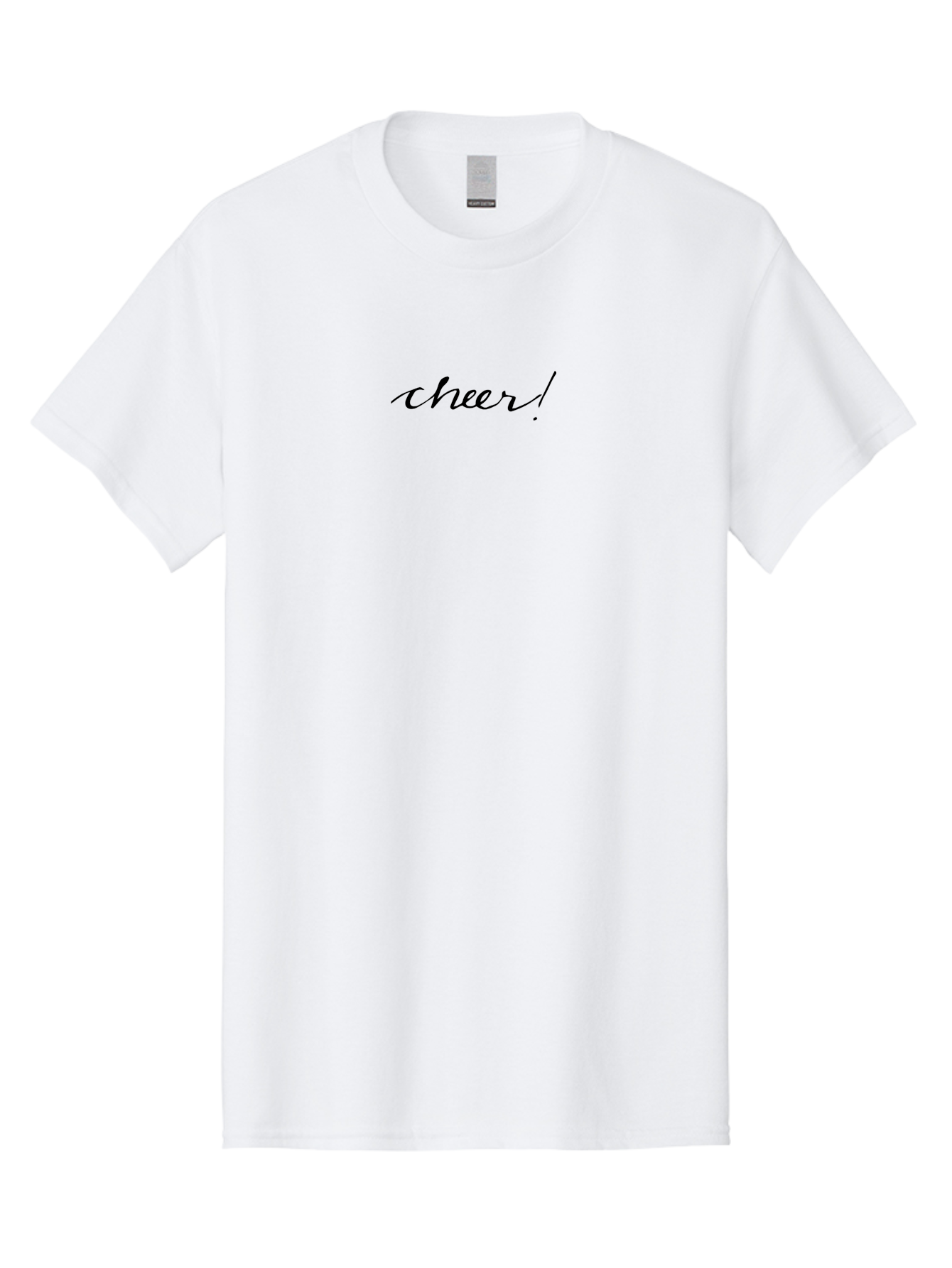 Cheer-5 Men'S Graphic Tee, 100% Cotton, Comfortable Casual Summer Wear, Machine Washable, Cheerful Vibes, Motivational Quote, Positive Message, Uplifting Text, Inspirational Words, Energetic Phrase, Cursive Script -  Aaa797