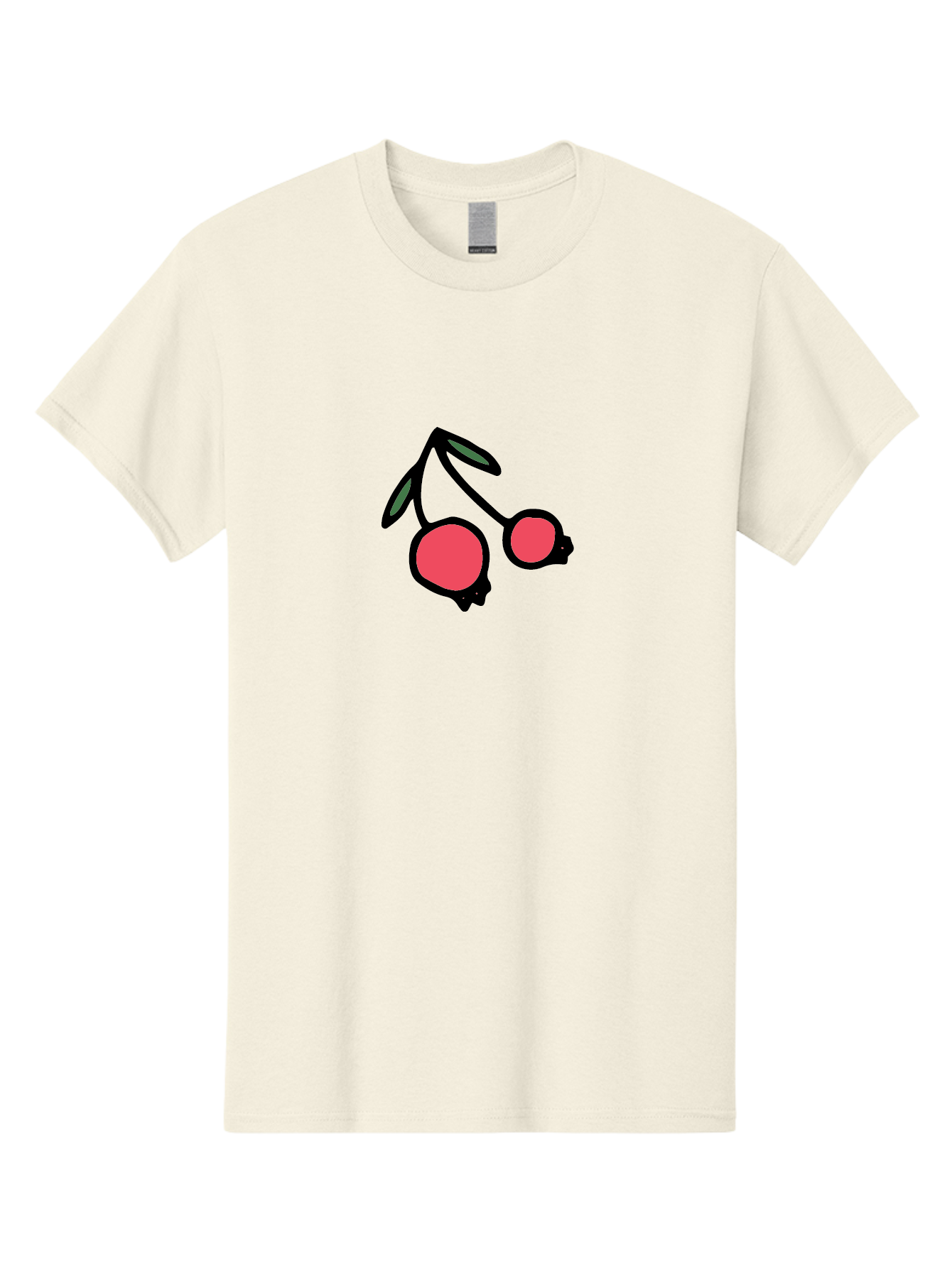 Cherry-Sunglasses Men'S Graphic Tee, 100% Cotton, Comfortable Casual Summer Wear, Machine Washable, Fun Sunglasses, Cherry Design, Playful Eyewear, Trendy Accessories, Stylish Shades, Cartoon Graphics, Retro Style, Fashion Statement -  Aaa800