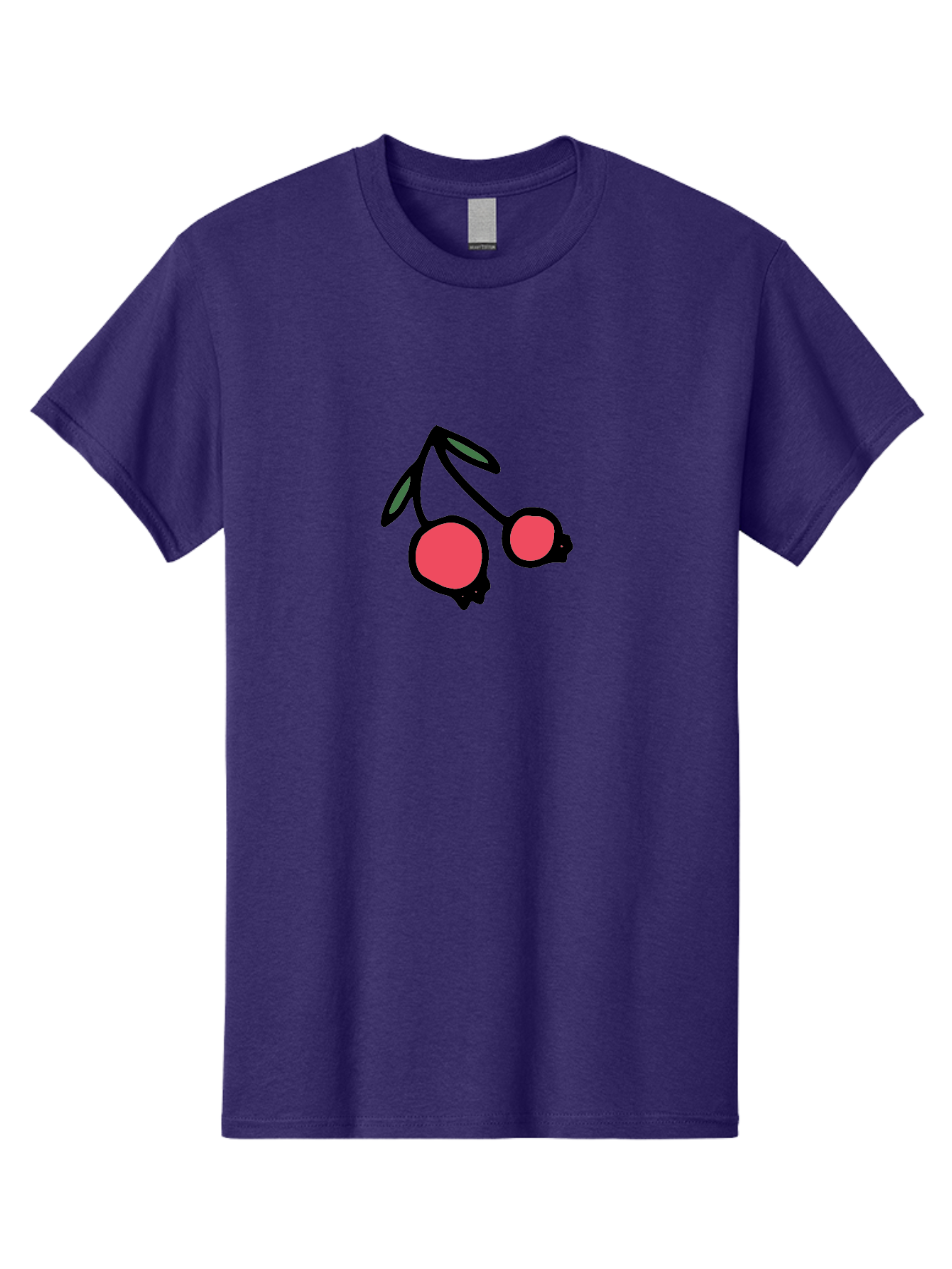 Cherry-Sunglasses Men'S Graphic Tee, 100% Cotton, Comfortable Casual Summer Wear, Machine Washable, Fun Sunglasses, Cherry Design, Playful Eyewear, Trendy Accessories, Stylish Shades, Cartoon Graphics, Retro Style, Fashion Statement -  Aaa800