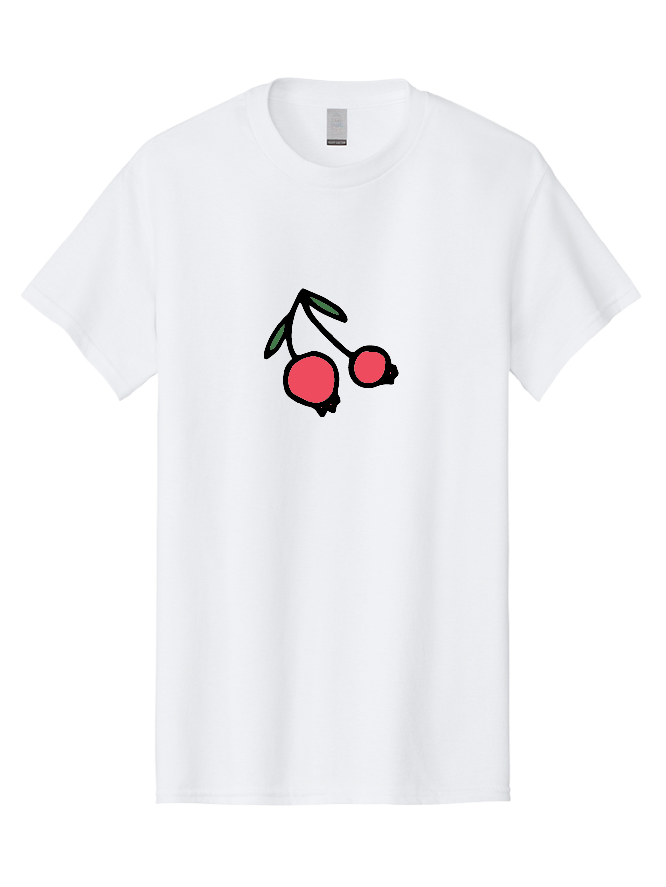 Cherry-Sunglasses Men'S Graphic Tee, 100% Cotton, Comfortable Casual Summer Wear, Machine Washable, Fun Sunglasses, Cherry Design, Playful Eyewear, Trendy Accessories, Stylish Shades, Cartoon Graphics, Retro Style, Fashion Statement -  Aaa800