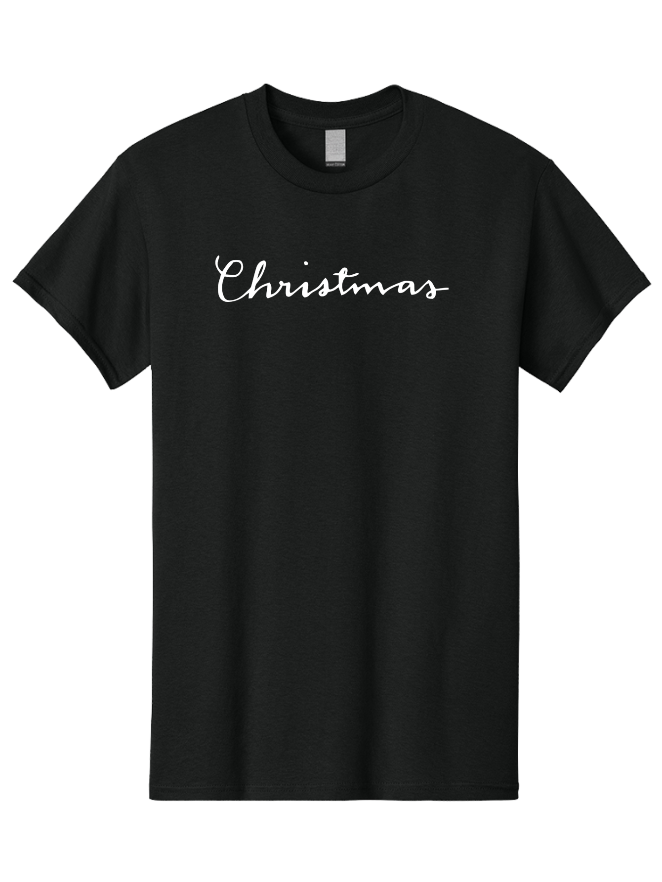 Christmas-1 Men'S Graphic Tee, 100% Cotton, Comfortable Casual Summer Wear, Machine Washable, Christmas, Holiday Season, Festive Atmosphere, Winter Wonderland, Holiday Cheer, Christmas Magic, White Cursive Text -  Aaa801