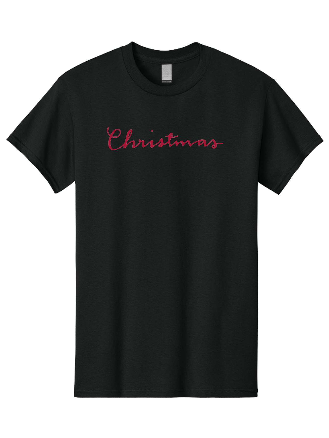 Christmas-2 Men'S Graphic Tee, 100% Cotton, Comfortable Casual Summer Wear, Machine Washable, Christmas Theme, Holiday Season, Festive Vibes, Red Cursive Text, Xmas Greeting, Winter Celebration, Holiday Cheer -  Aaa802
