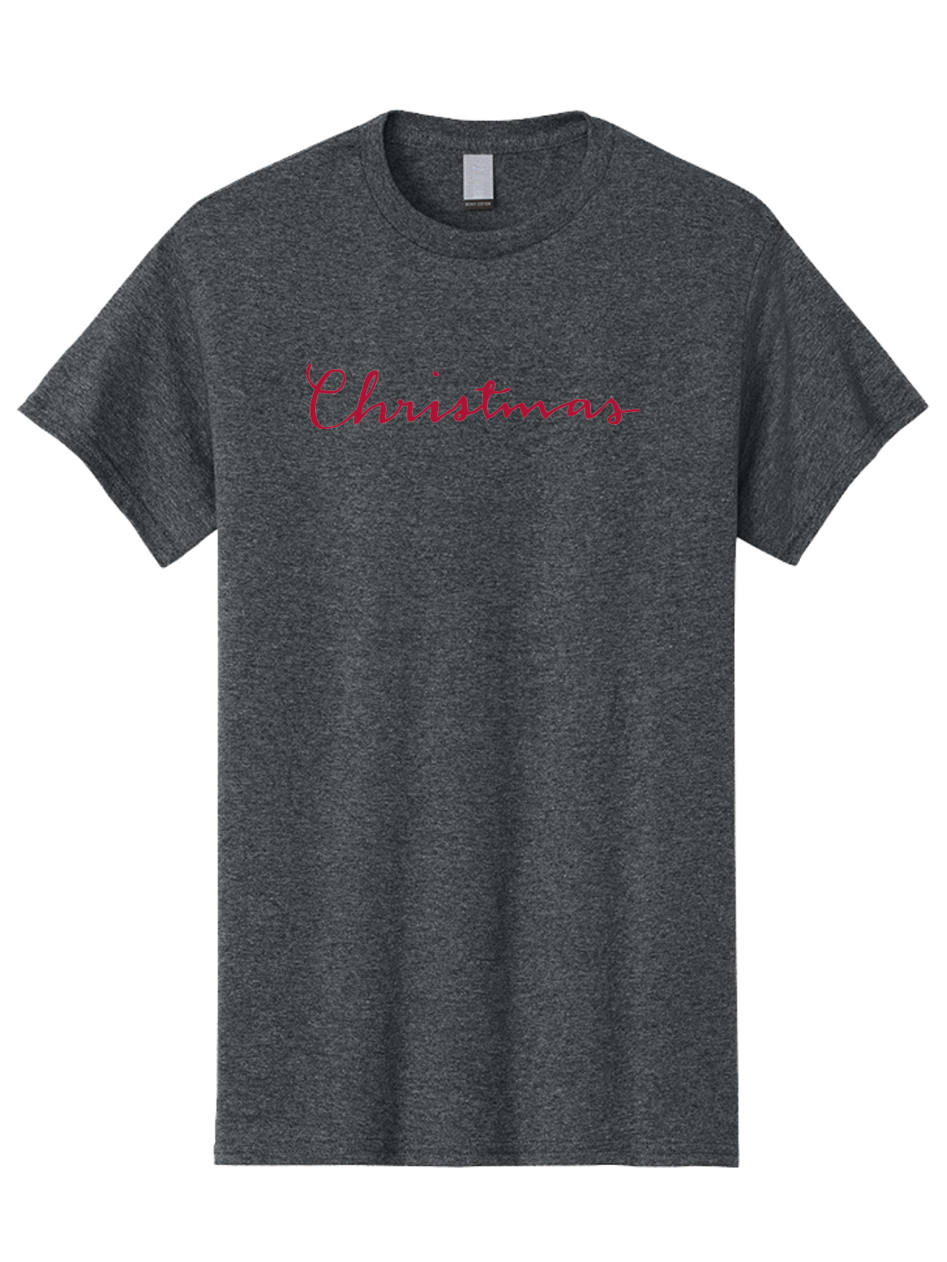 Christmas-2 Men'S Graphic Tee, 100% Cotton, Comfortable Casual Summer Wear, Machine Washable, Christmas Theme, Holiday Season, Festive Vibes, Red Cursive Text, Xmas Greeting, Winter Celebration, Holiday Cheer -  Aaa802