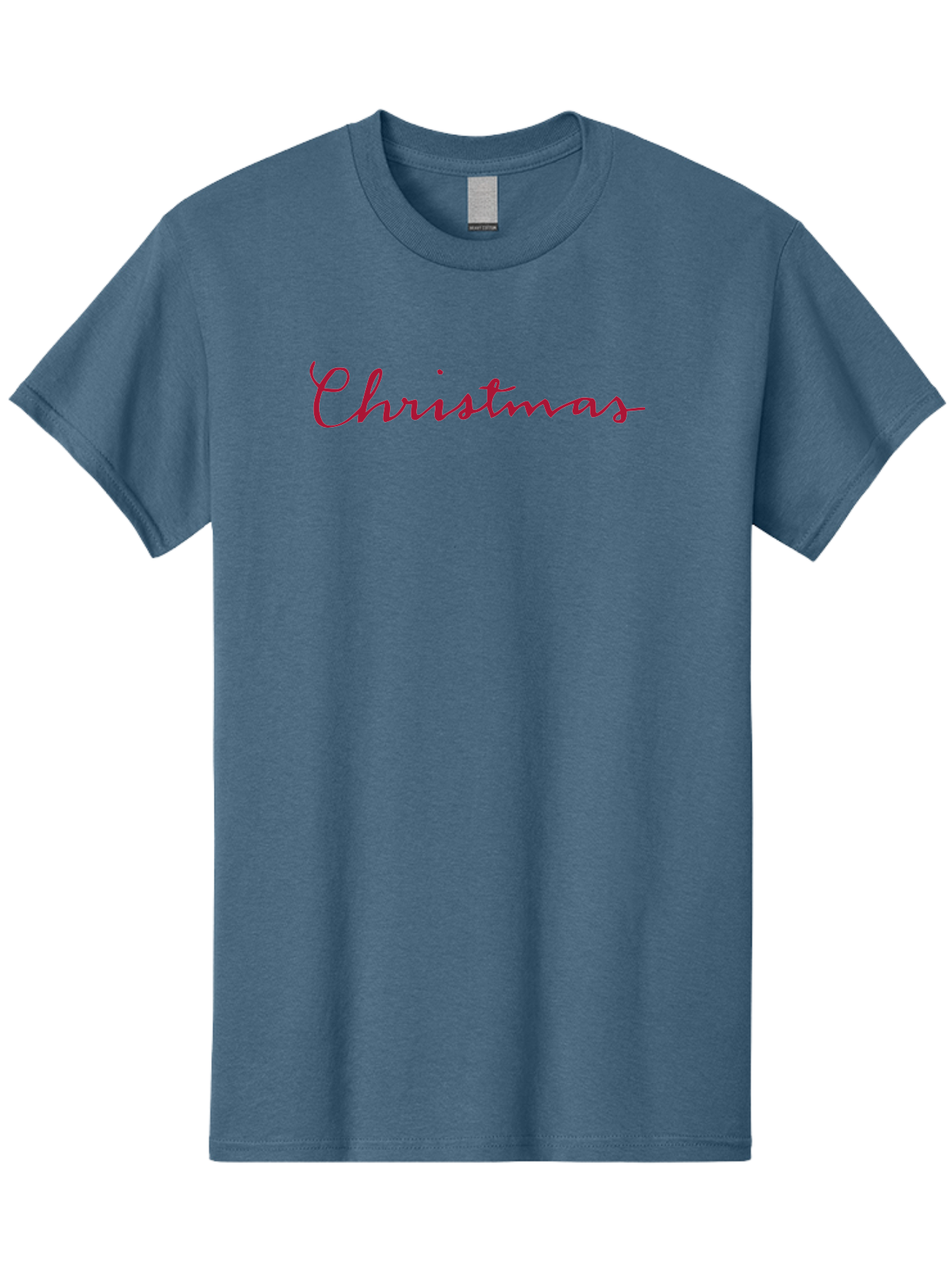 Christmas-2 Men'S Graphic Tee, 100% Cotton, Comfortable Casual Summer Wear, Machine Washable, Christmas Theme, Holiday Season, Festive Vibes, Red Cursive Text, Xmas Greeting, Winter Celebration, Holiday Cheer -  Aaa802