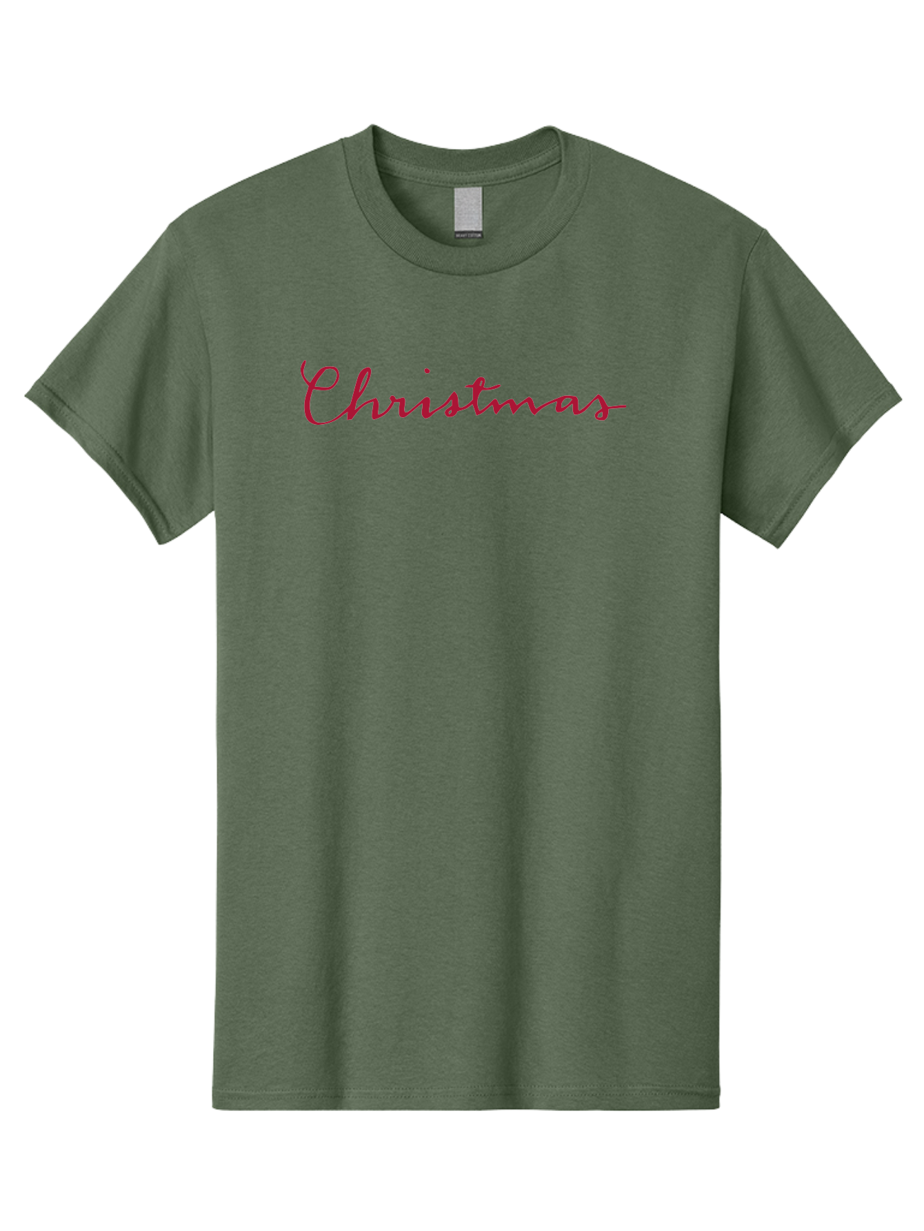 Christmas-2 Men'S Graphic Tee, 100% Cotton, Comfortable Casual Summer Wear, Machine Washable, Christmas Theme, Holiday Season, Festive Vibes, Red Cursive Text, Xmas Greeting, Winter Celebration, Holiday Cheer -  Aaa802