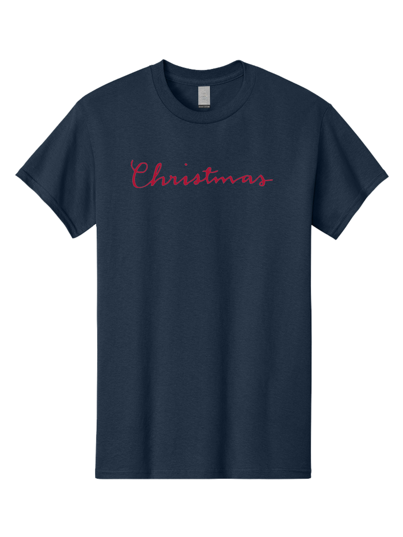 Christmas-2 Men'S Graphic Tee, 100% Cotton, Comfortable Casual Summer Wear, Machine Washable, Christmas Theme, Holiday Season, Festive Vibes, Red Cursive Text, Xmas Greeting, Winter Celebration, Holiday Cheer -  Aaa802