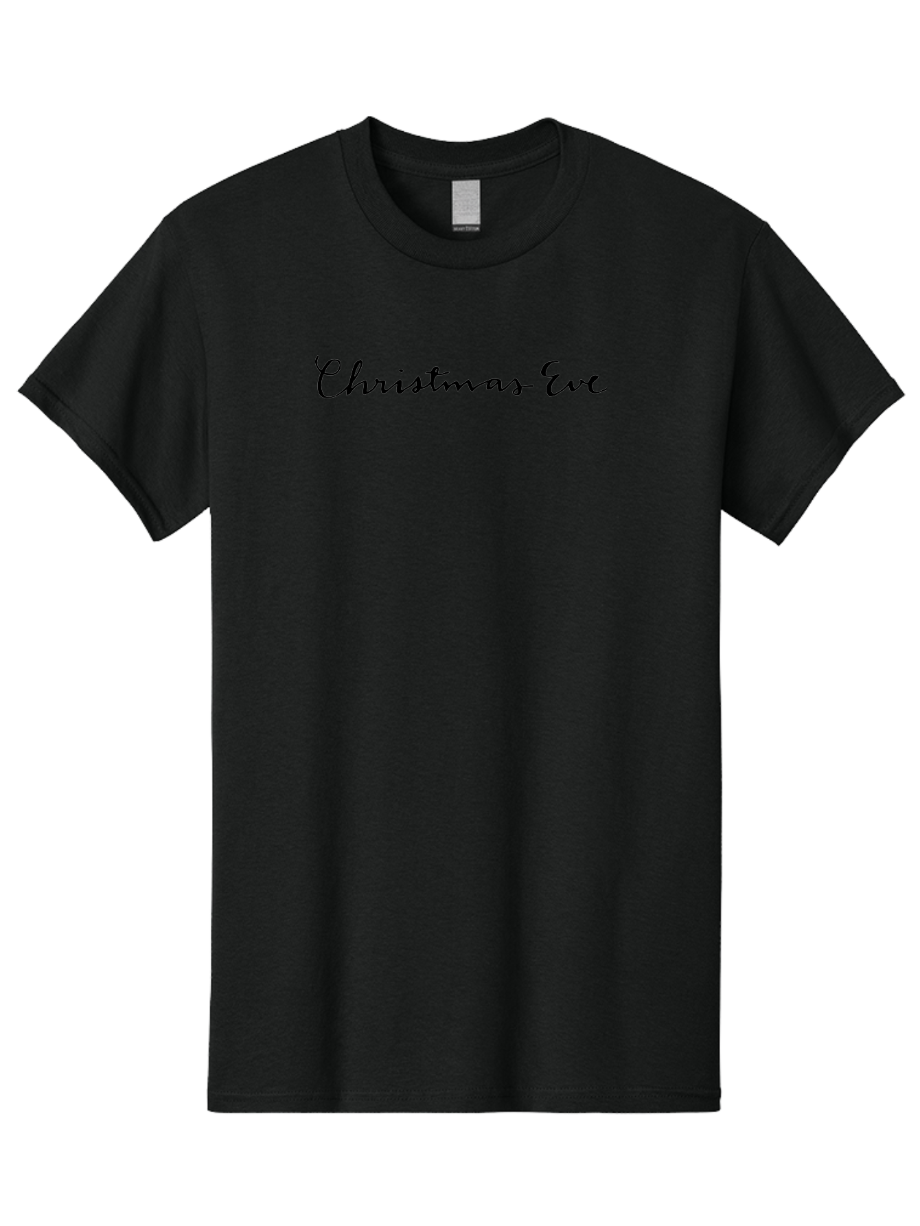 Christmas-Eve Men'S Graphic Tee, 100% Cotton, Comfortable Casual Summer Wear, Machine Washable, Christmas Eve, Holiday Season, Festive Vibes, Cursive Text, Winter Celebration, Christmas Magic, Holiday Cheer -  Aaa804