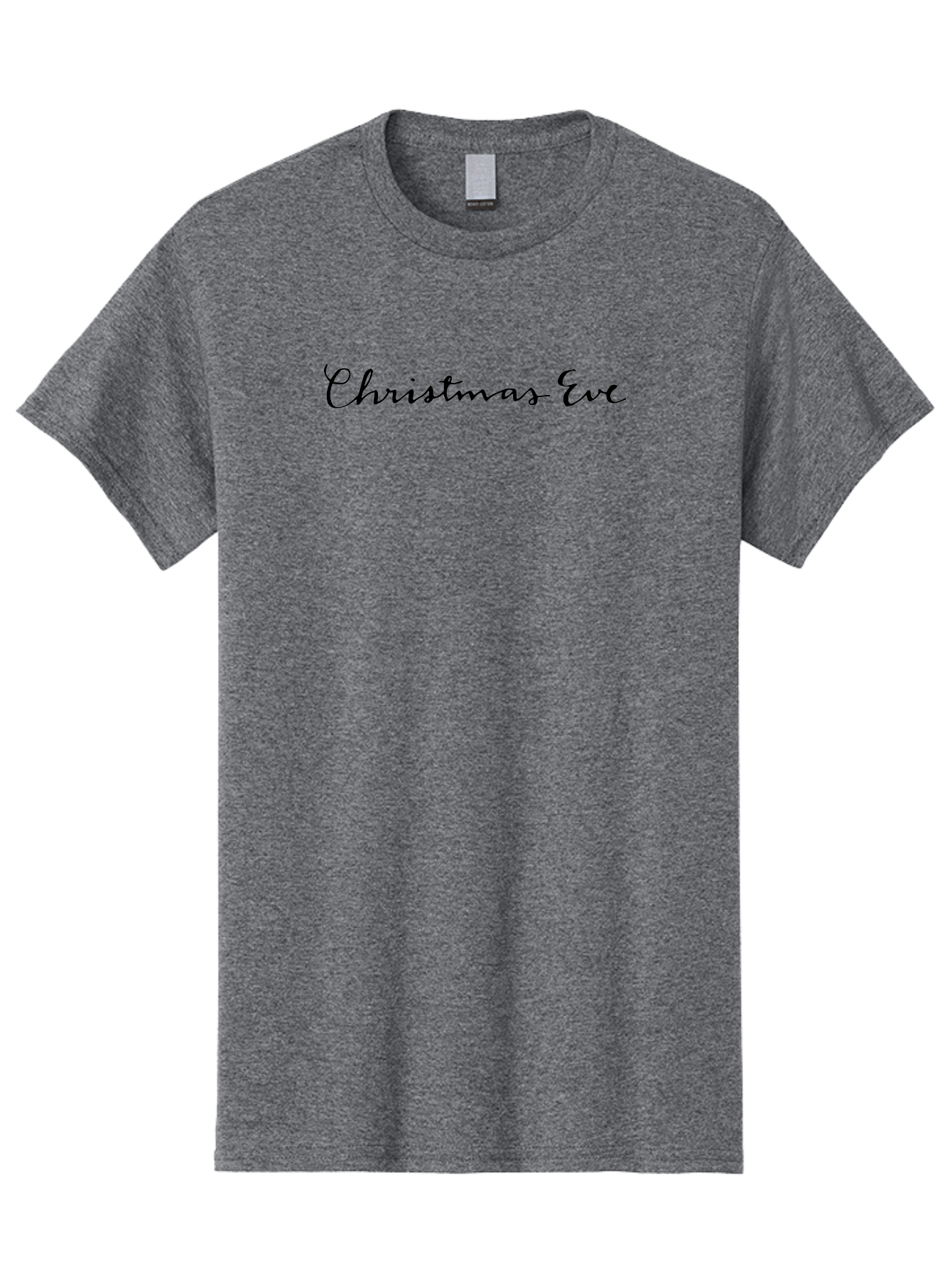 Christmas-Eve Men'S Graphic Tee, 100% Cotton, Comfortable Casual Summer Wear, Machine Washable, Christmas Eve, Holiday Season, Festive Vibes, Cursive Text, Winter Celebration, Christmas Magic, Holiday Cheer -  Aaa804