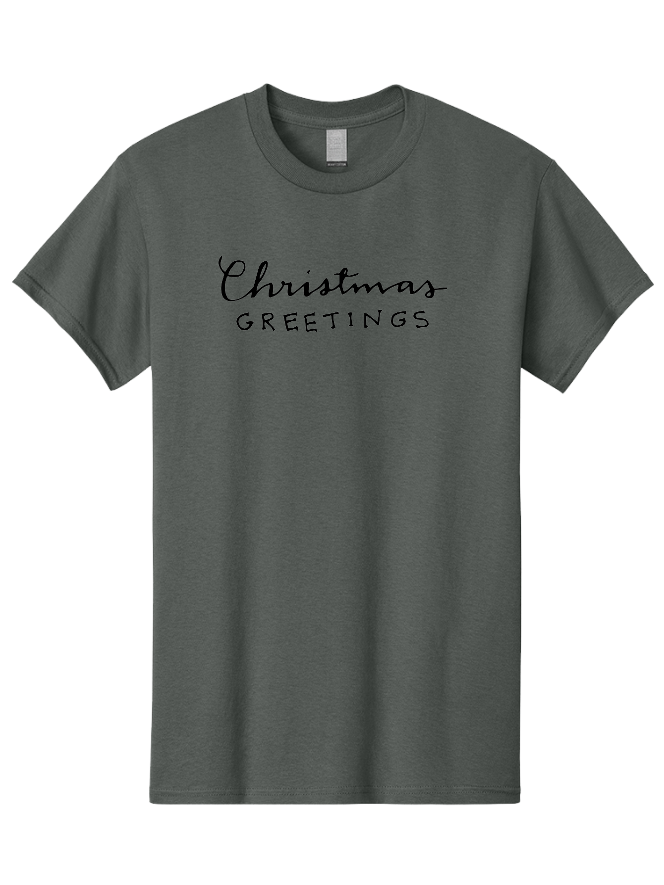 Christmas-Greetings-1 Men'S Graphic Tee, 100% Cotton, Comfortable Casual Summer Wear, Machine Washable, Christmas Greetings, Holiday Wishes, Festive Season, Christmas Card, Seasonal Message, Holiday Cheer, Winter Holidays -  Aaa805