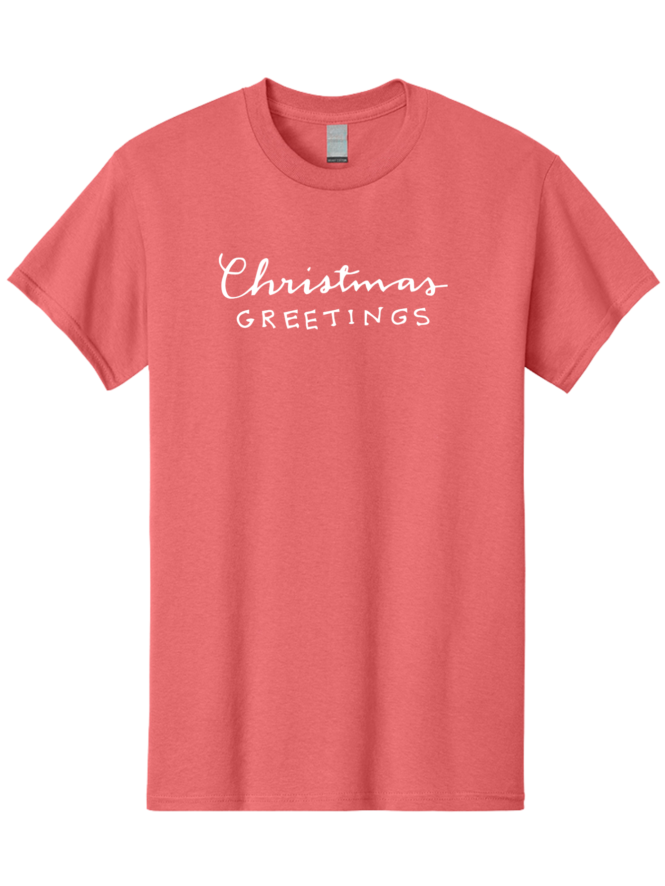 Christmas-Greetings Men'S Graphic Tee, 100% Cotton, Comfortable Casual Summer Wear, Machine Washable, Christmas Greetings, Festive Wishes, Holiday Season, Christmas Message, White Text, Christmas Card -  Aaa806