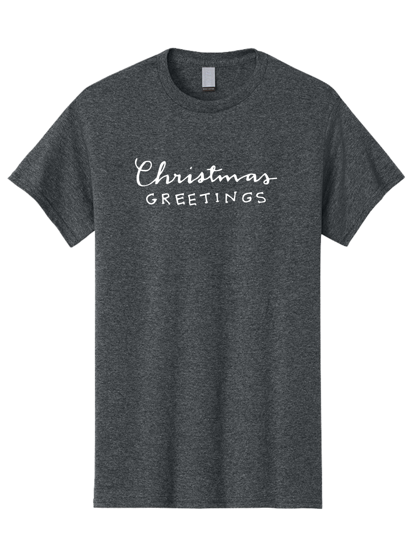 Christmas-Greetings Men'S Graphic Tee, 100% Cotton, Comfortable Casual Summer Wear, Machine Washable, Christmas Greetings, Festive Wishes, Holiday Season, Christmas Message, White Text, Christmas Card -  Aaa806