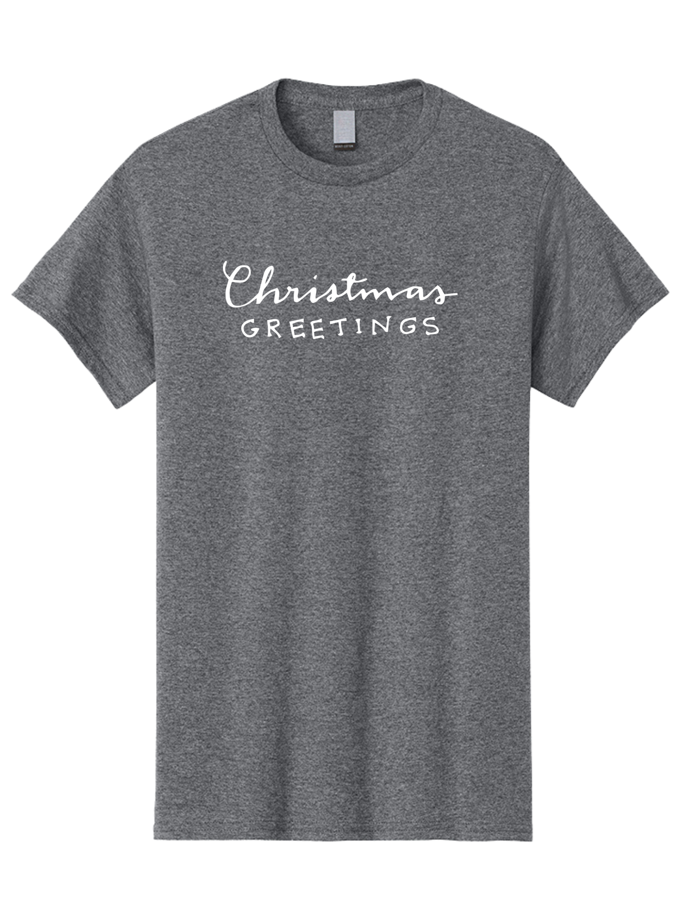Christmas-Greetings Men'S Graphic Tee, 100% Cotton, Comfortable Casual Summer Wear, Machine Washable, Christmas Greetings, Festive Wishes, Holiday Season, Christmas Message, White Text, Christmas Card -  Aaa806