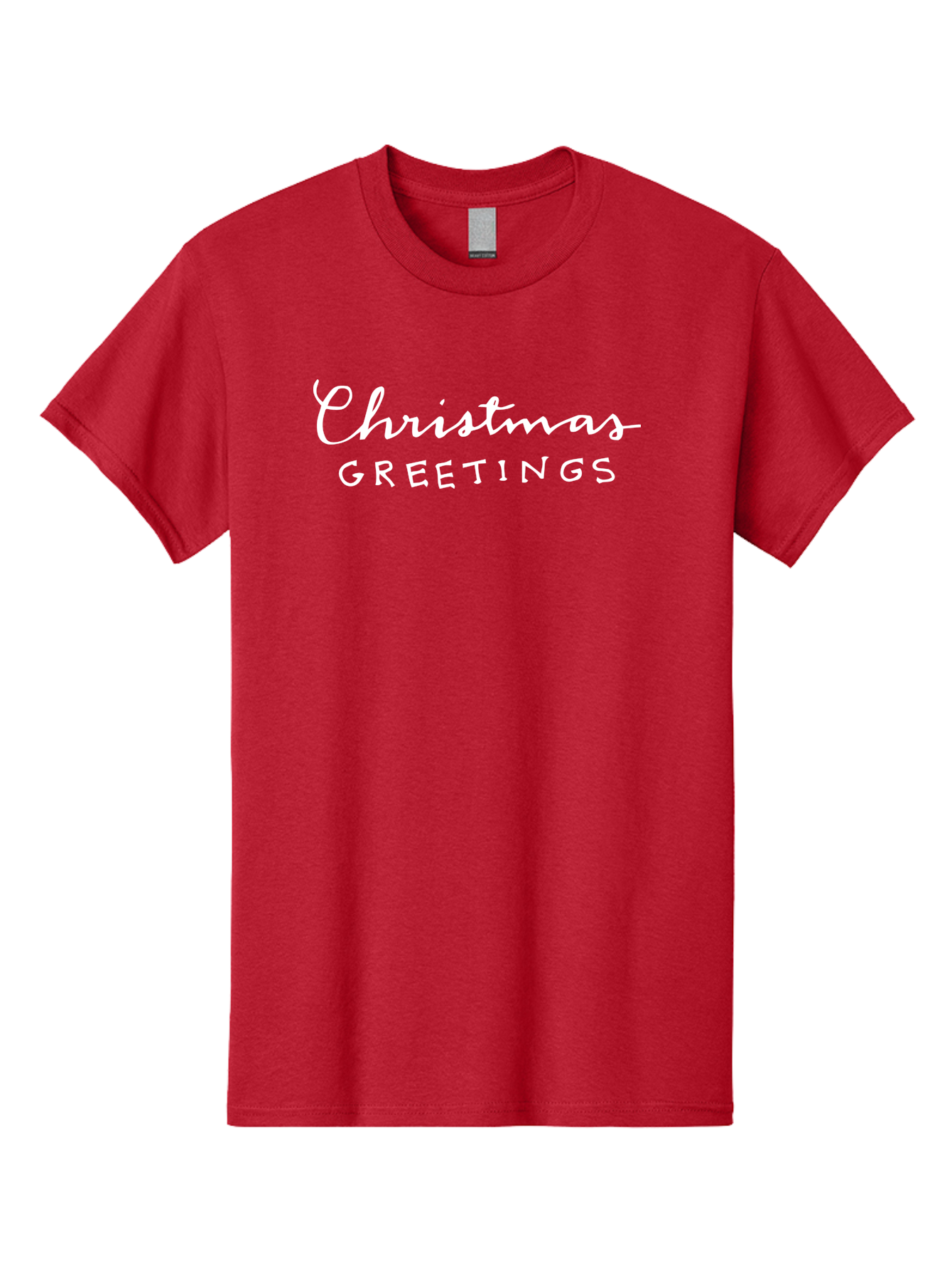 Christmas-Greetings Men'S Graphic Tee, 100% Cotton, Comfortable Casual Summer Wear, Machine Washable, Christmas Greetings, Festive Wishes, Holiday Season, Christmas Message, White Text, Christmas Card -  Aaa806