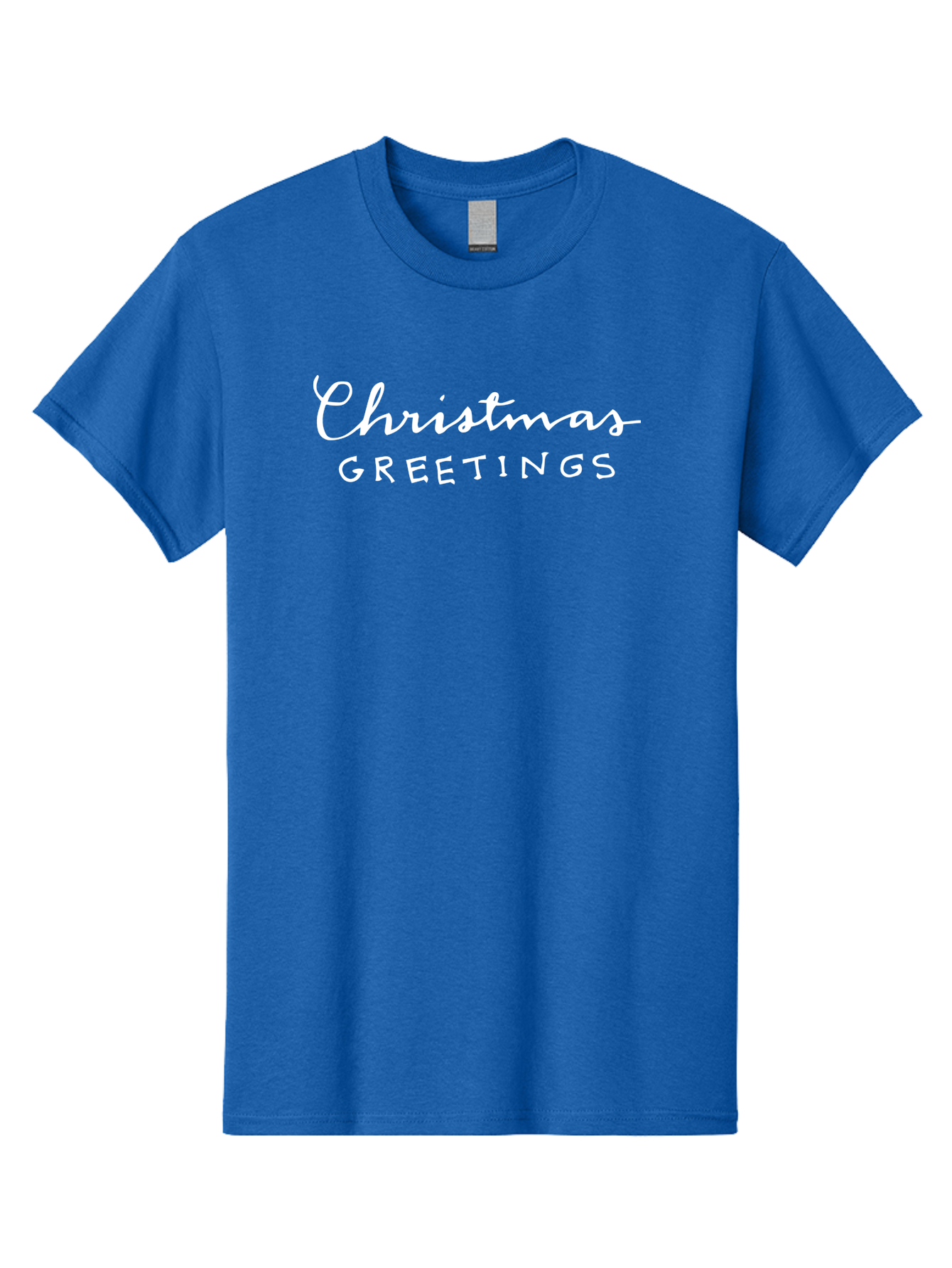Christmas-Greetings Men'S Graphic Tee, 100% Cotton, Comfortable Casual Summer Wear, Machine Washable, Christmas Greetings, Festive Wishes, Holiday Season, Christmas Message, White Text, Christmas Card -  Aaa806
