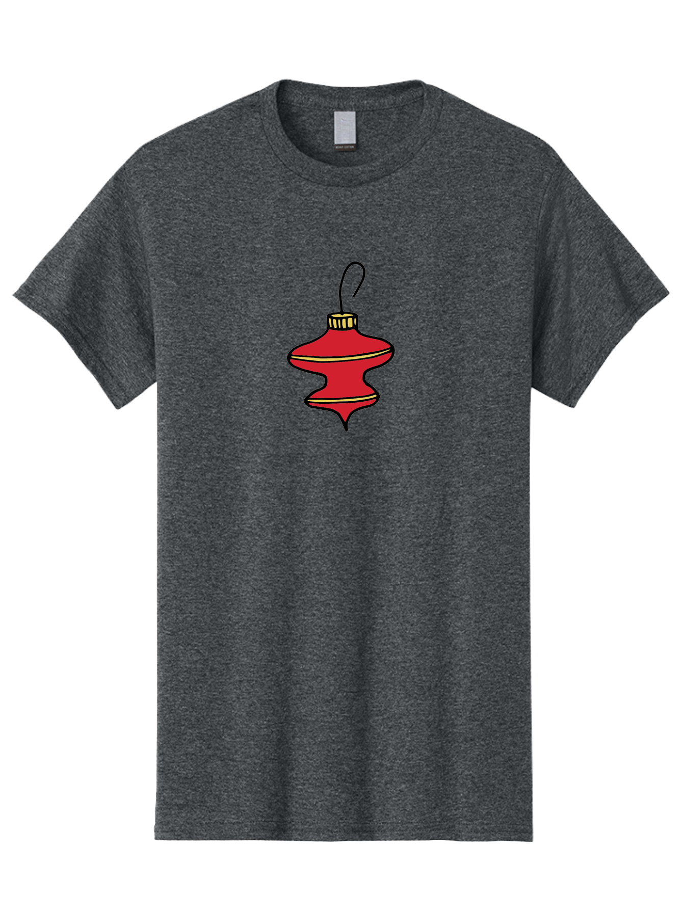 Christmas-Ornament-2 Men'S Graphic Tee, 100% Cotton, Comfortable Casual Summer Wear, Machine Washable, Christmas Decoration, Red Ornament, Festive Decor, Holiday Season, Christmas Tree, Christmas Bauble, Golden Details, Cartoon Style -  Aaa810