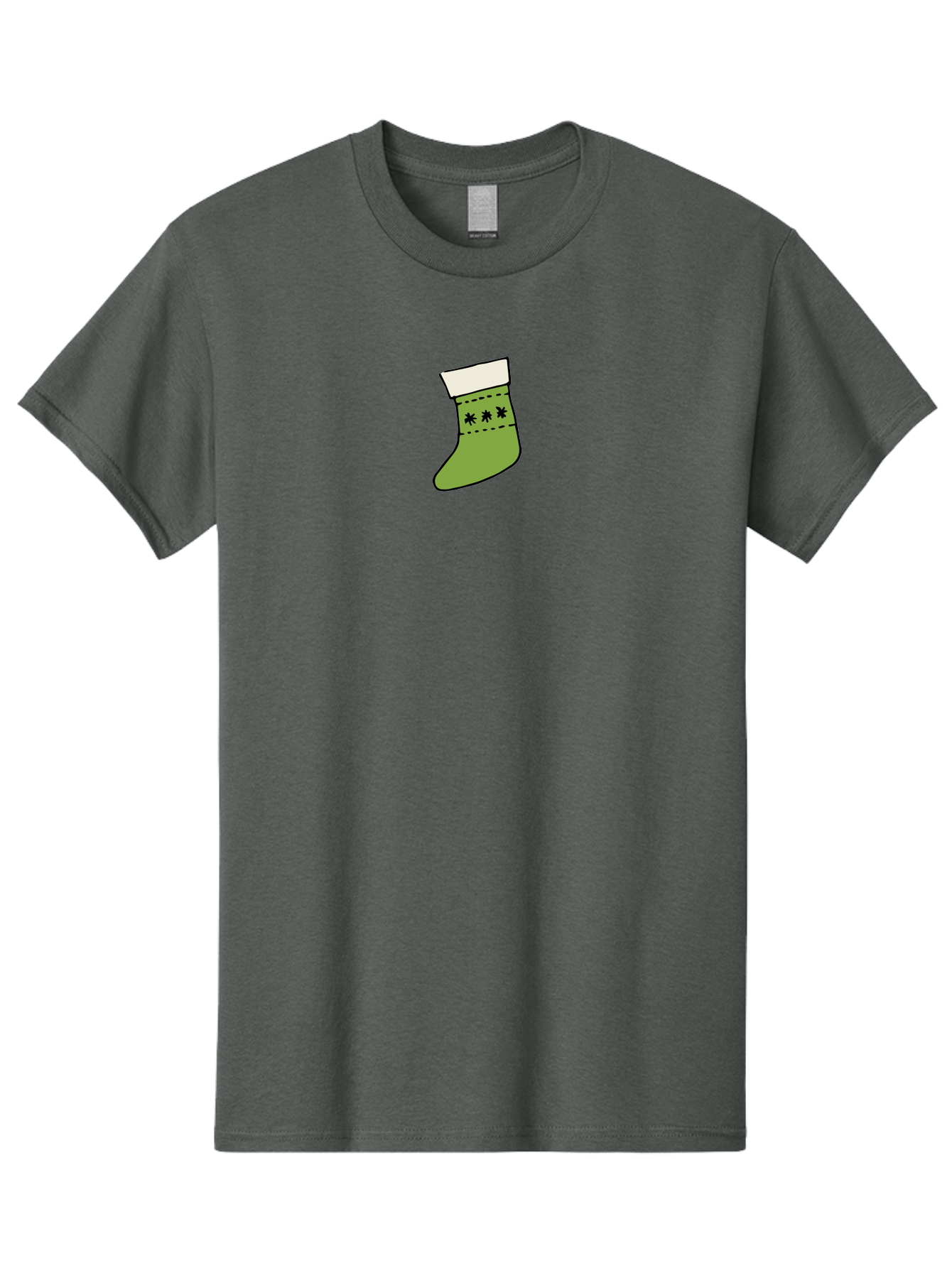 Christmas-Stocking-1 Men'S Graphic Tee, 100% Cotton, Comfortable Casual Summer Wear, Machine Washable, Christmas Stocking, Festive Decoration, Holiday Tradition, Gift Giving, Christmas Celebration, Winter Wonderland, Snowflake Pattern, -  Aaa819