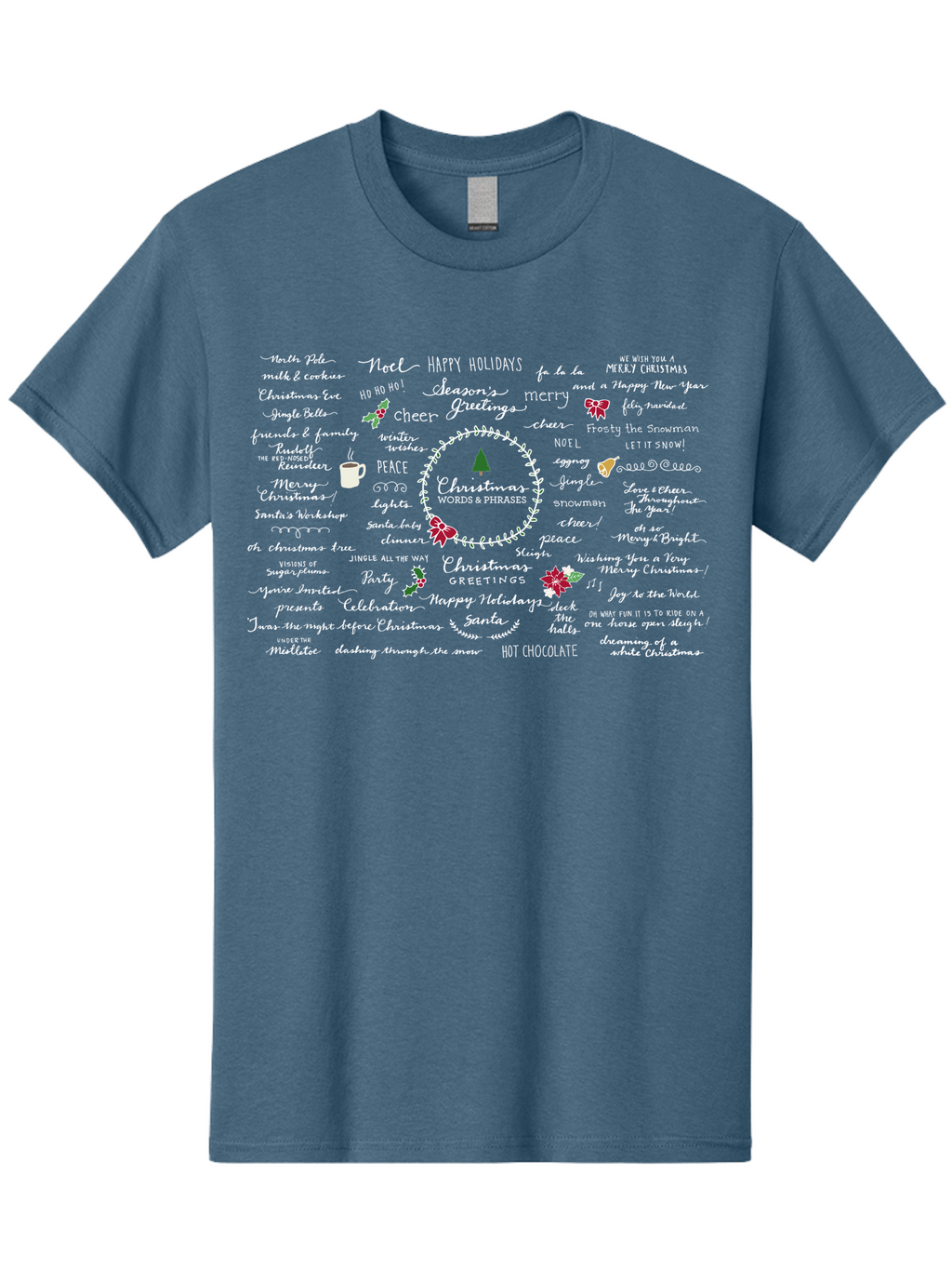Christmas-Wishes-Blessings Men'S Graphic Tee, 100% Cotton, Comfortable Casual Summer Wear, Machine Washable, Christmas Wishes, Holiday Cheer, Joyful Greetings, Festive Atmosphere, Happy Holidays, Christmas Tree, Celebration, Peace, -  Aaa827