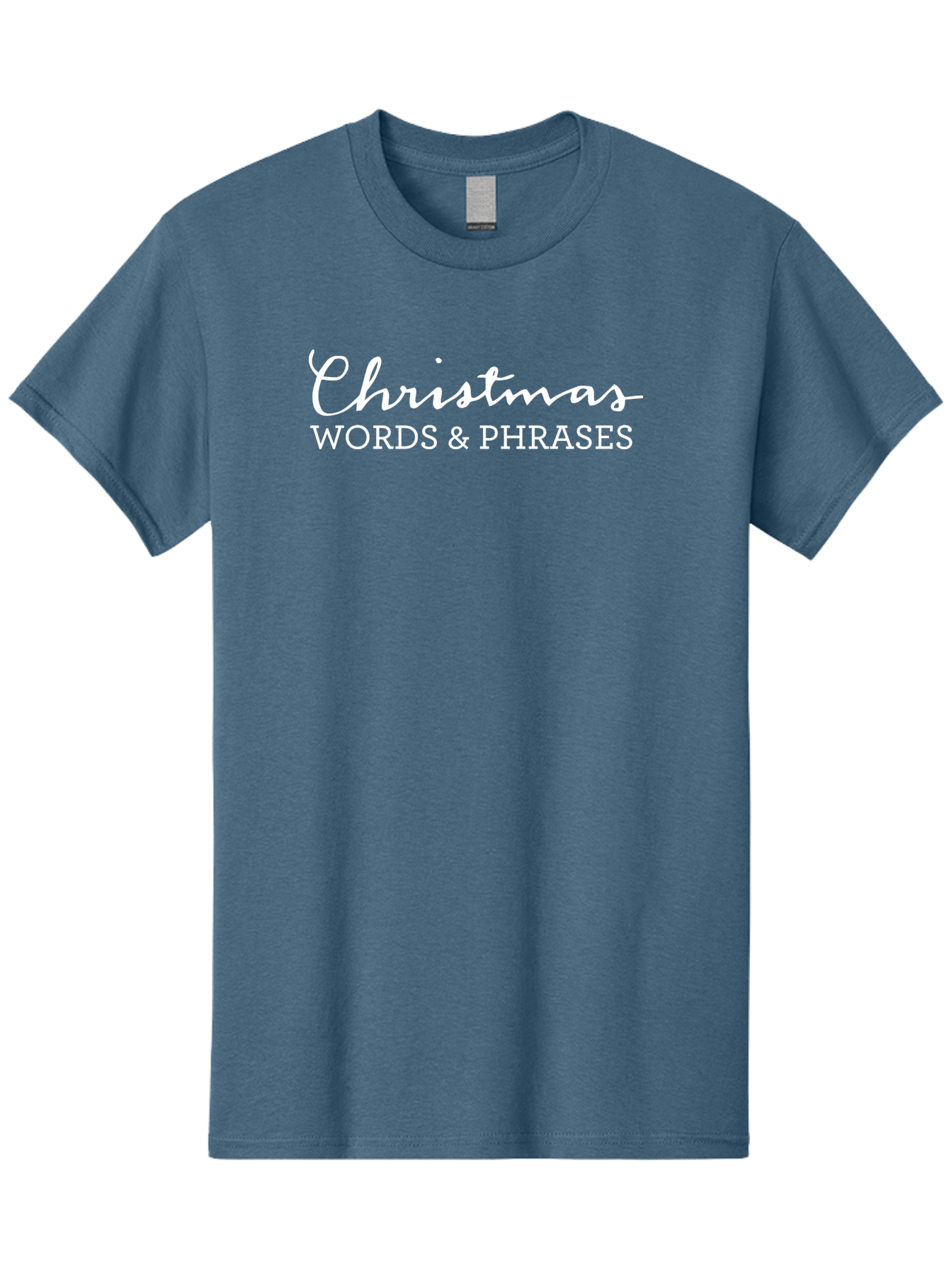 Christmas-Words-Phrases Men'S Graphic Tee, 100% Cotton, Comfortable Casual Summer Wear, Machine Washable, Christmas Words, Holiday Phrases, Festive Language, Christmas Vocabulary, Winter Phrases, Seasonal Expressions, Christmas Terminology -  Aaa830