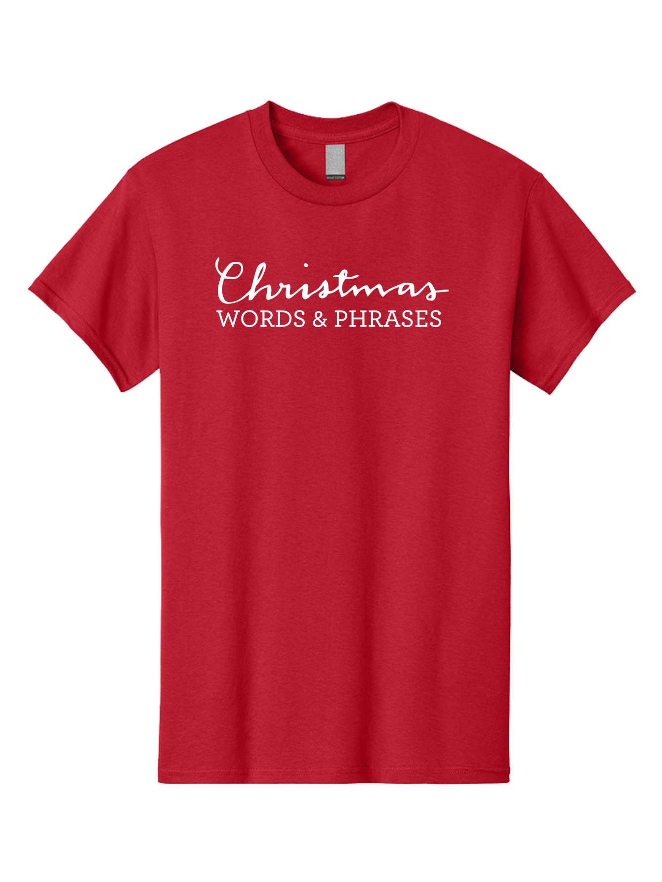 Christmas-Words-Phrases Men'S Graphic Tee, 100% Cotton, Comfortable Casual Summer Wear, Machine Washable, Christmas Words, Holiday Phrases, Festive Language, Christmas Vocabulary, Winter Phrases, Seasonal Expressions, Christmas Terminology -  Aaa830