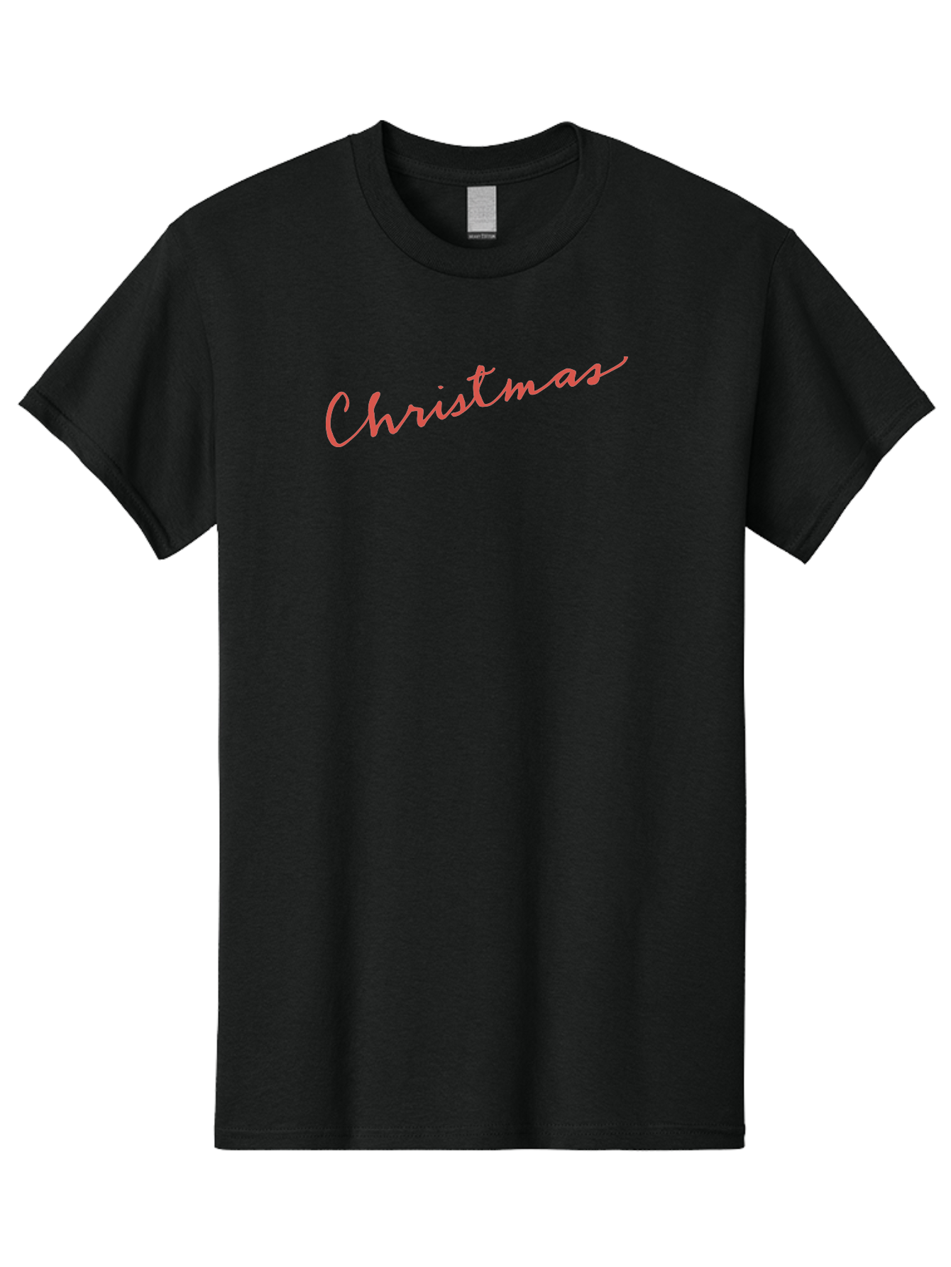 Christmas Men'S Graphic Tee, 100% Cotton, Comfortable Casual Summer Wear, Machine Washable, Christmas Greeting, Festive Season, Holiday Message, Pink Cursive Text, Christmas Celebration, Winter Wonderland -  Aaa832