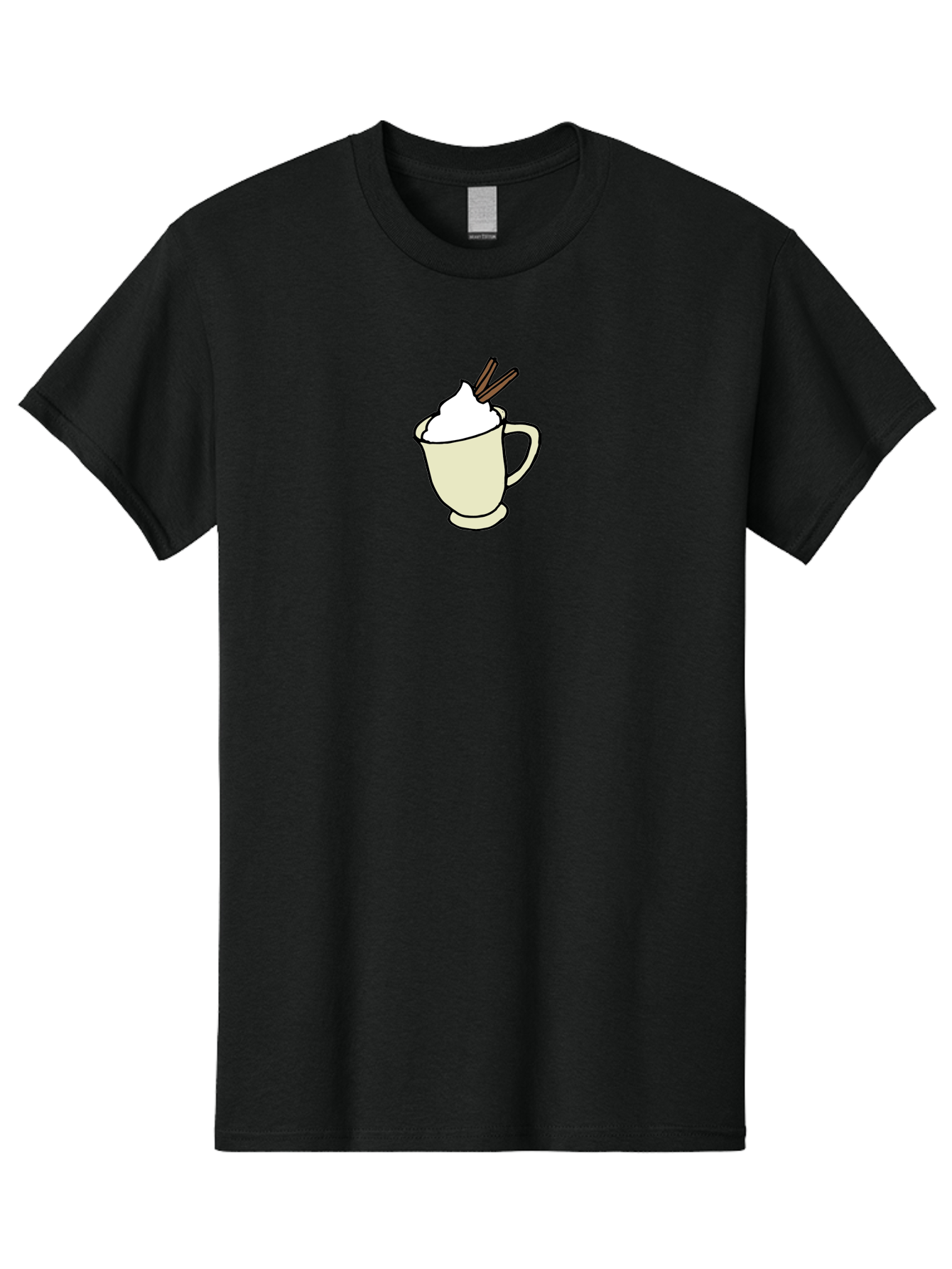Cinnamon-Cappuccino Men'S Graphic Tee, 100% Cotton, Comfortable Casual Summer Wear, Machine Washable, Hot Chocolate, Whipped Cream, Cinnamon Sticks, Warm Beverage, Coffee Drink, Sweet Treat, Comforting Drink, Creamy Texture -  Aaa833