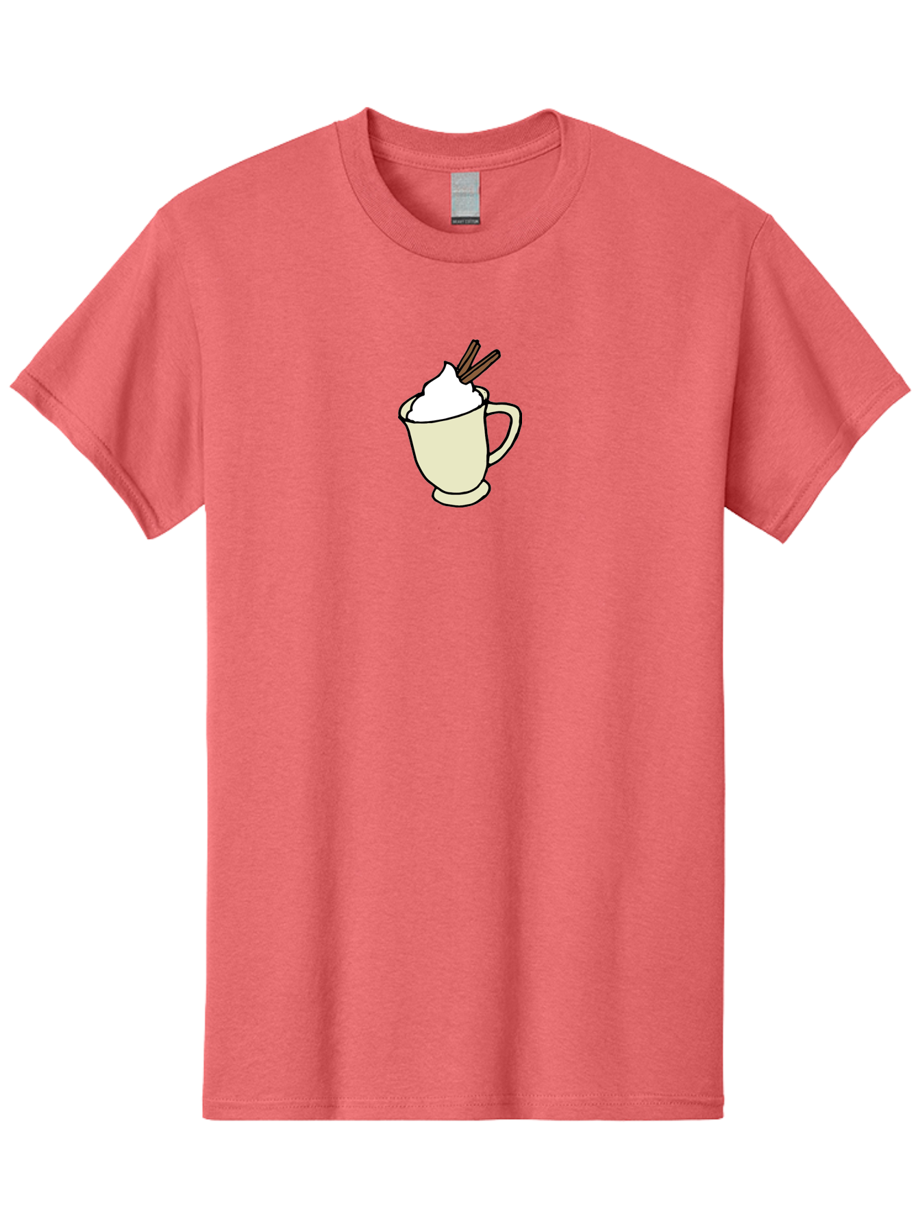 Cinnamon-Cappuccino Men'S Graphic Tee, 100% Cotton, Comfortable Casual Summer Wear, Machine Washable, Hot Chocolate, Whipped Cream, Cinnamon Sticks, Warm Beverage, Coffee Drink, Sweet Treat, Comforting Drink, Creamy Texture -  Aaa833