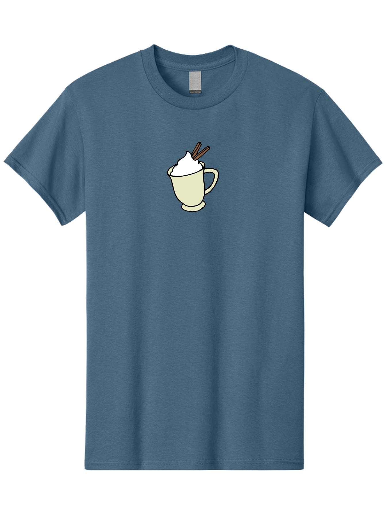 Cinnamon-Cappuccino Men'S Graphic Tee, 100% Cotton, Comfortable Casual Summer Wear, Machine Washable, Hot Chocolate, Whipped Cream, Cinnamon Sticks, Warm Beverage, Coffee Drink, Sweet Treat, Comforting Drink, Creamy Texture -  Aaa833