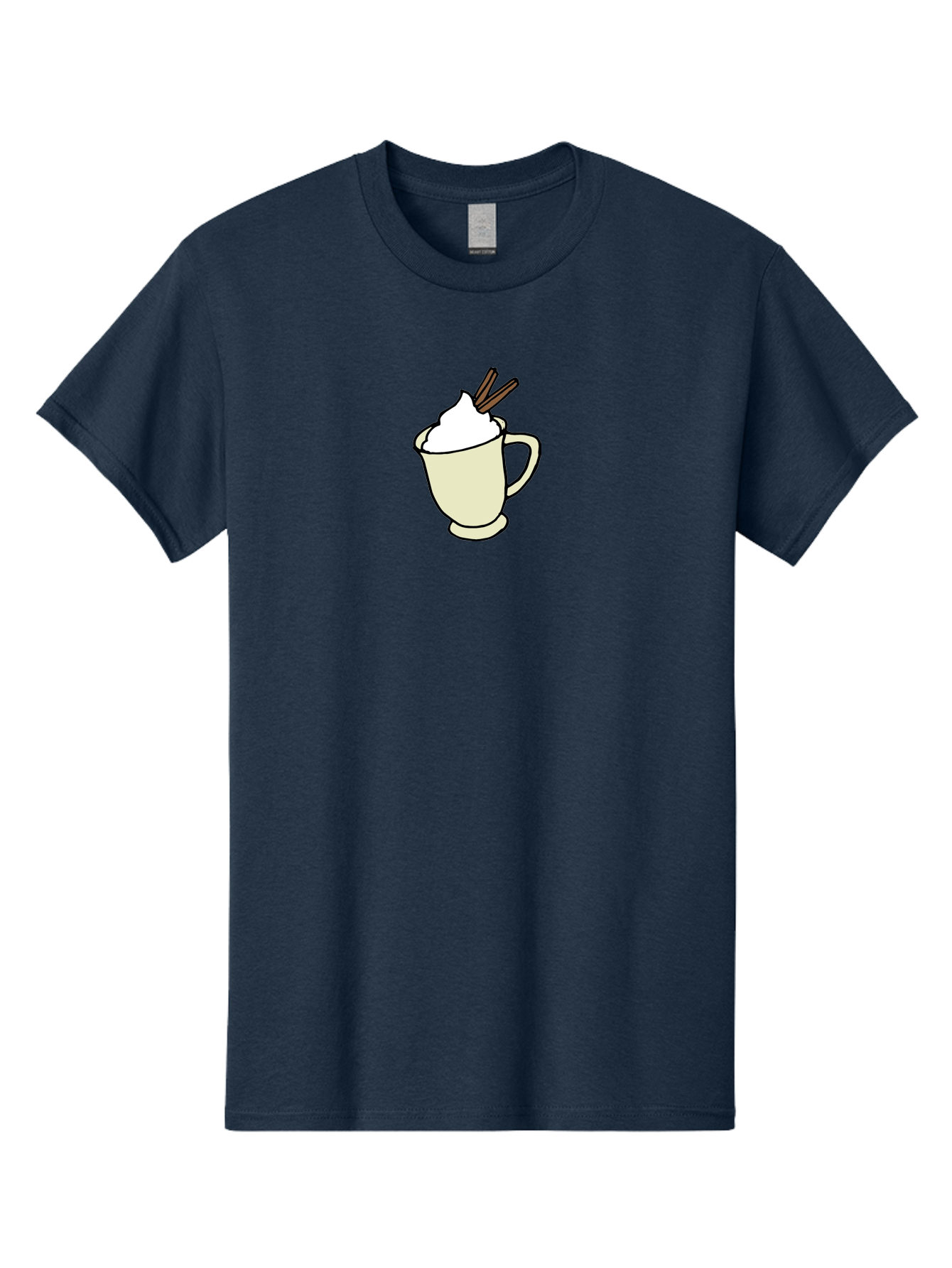 Cinnamon-Cappuccino Men'S Graphic Tee, 100% Cotton, Comfortable Casual Summer Wear, Machine Washable, Hot Chocolate, Whipped Cream, Cinnamon Sticks, Warm Beverage, Coffee Drink, Sweet Treat, Comforting Drink, Creamy Texture -  Aaa833
