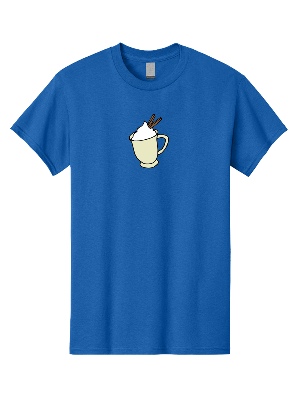 Cinnamon-Cappuccino Men'S Graphic Tee, 100% Cotton, Comfortable Casual Summer Wear, Machine Washable, Hot Chocolate, Whipped Cream, Cinnamon Sticks, Warm Beverage, Coffee Drink, Sweet Treat, Comforting Drink, Creamy Texture -  Aaa833