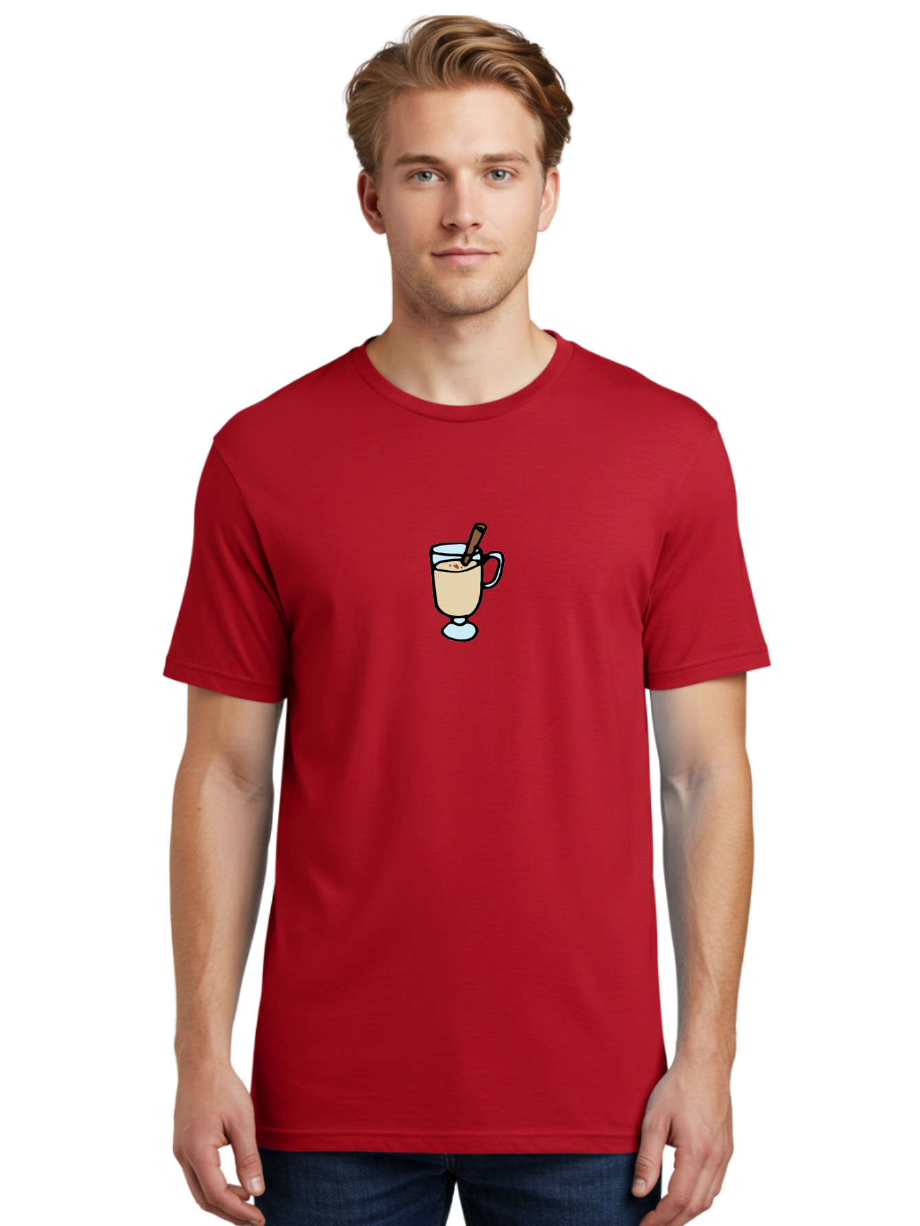 Coffee Men'S Graphic Tee, 100% Cotton, Comfortable Casual Summer Wear, Machine Washable, Coffee Drink, Beige Liquid, Cinnamon Stick, Coffee Mug, Coffee Culture, Warm Beverage, Gourmet Coffee, Cozy Atmosphere, Coffee Time, Morning Coffee -  Aaa838