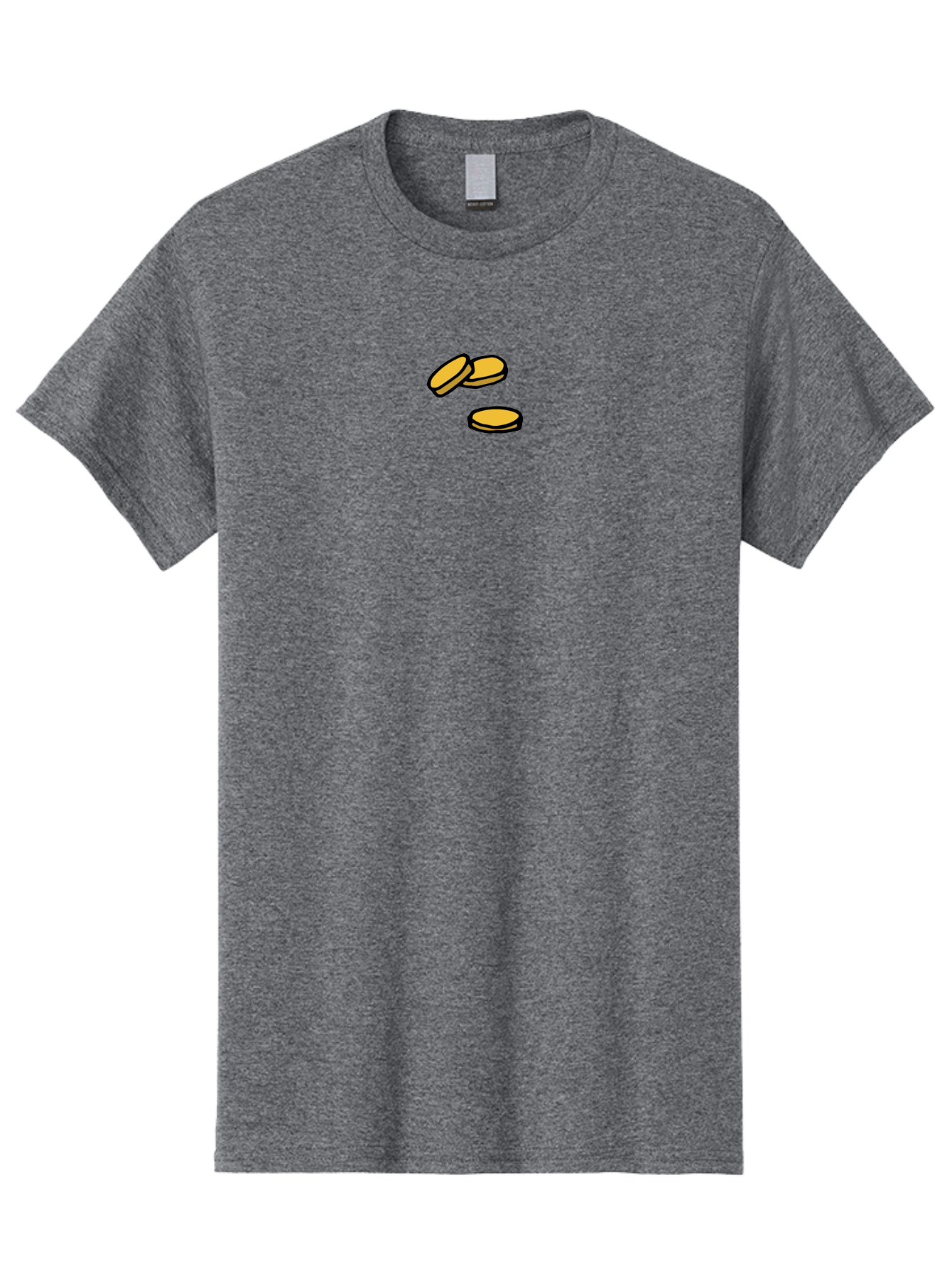 Coins Men'S Graphic Tee, 100% Cotton, Comfortable Casual Summer Wear, Machine Washable, Gold Coins, Cartoon Coins, Digital Currency, Online Payment, Cryptocurrency, Bitcoin, Money, Finance -  Aaa839